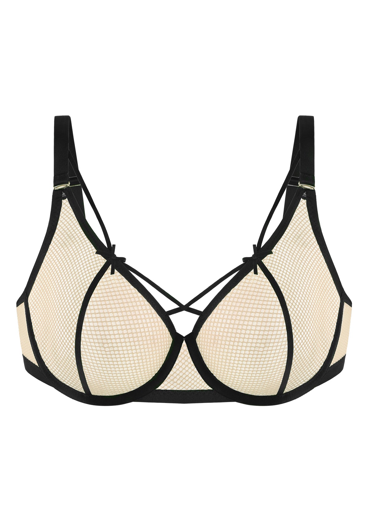 Sandwich Air cup Punky Underwire Mesh Bra - HSIA
