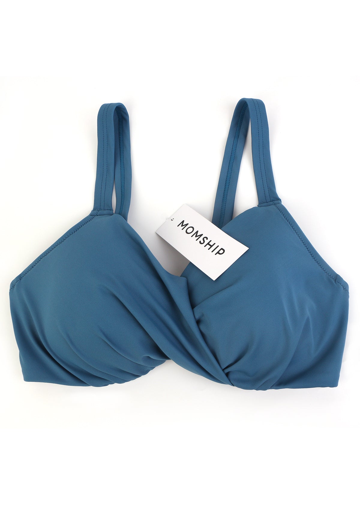 Momship Ruched Crisscross Front Underwire Swim Bikini Set - HSIA