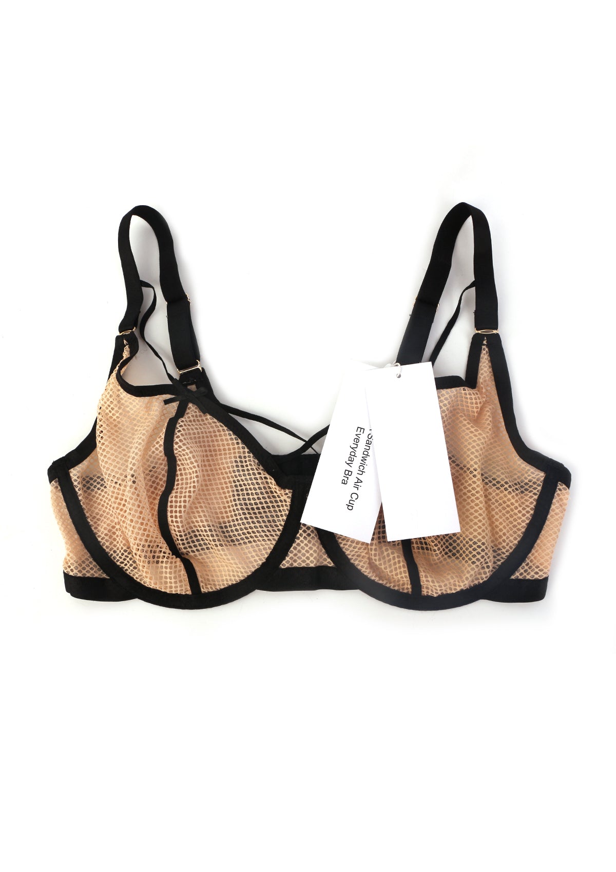 HSIA Sandwich Air Cup Punk Chic Strappy Unlined Balconette Everyday Bra - HSIA