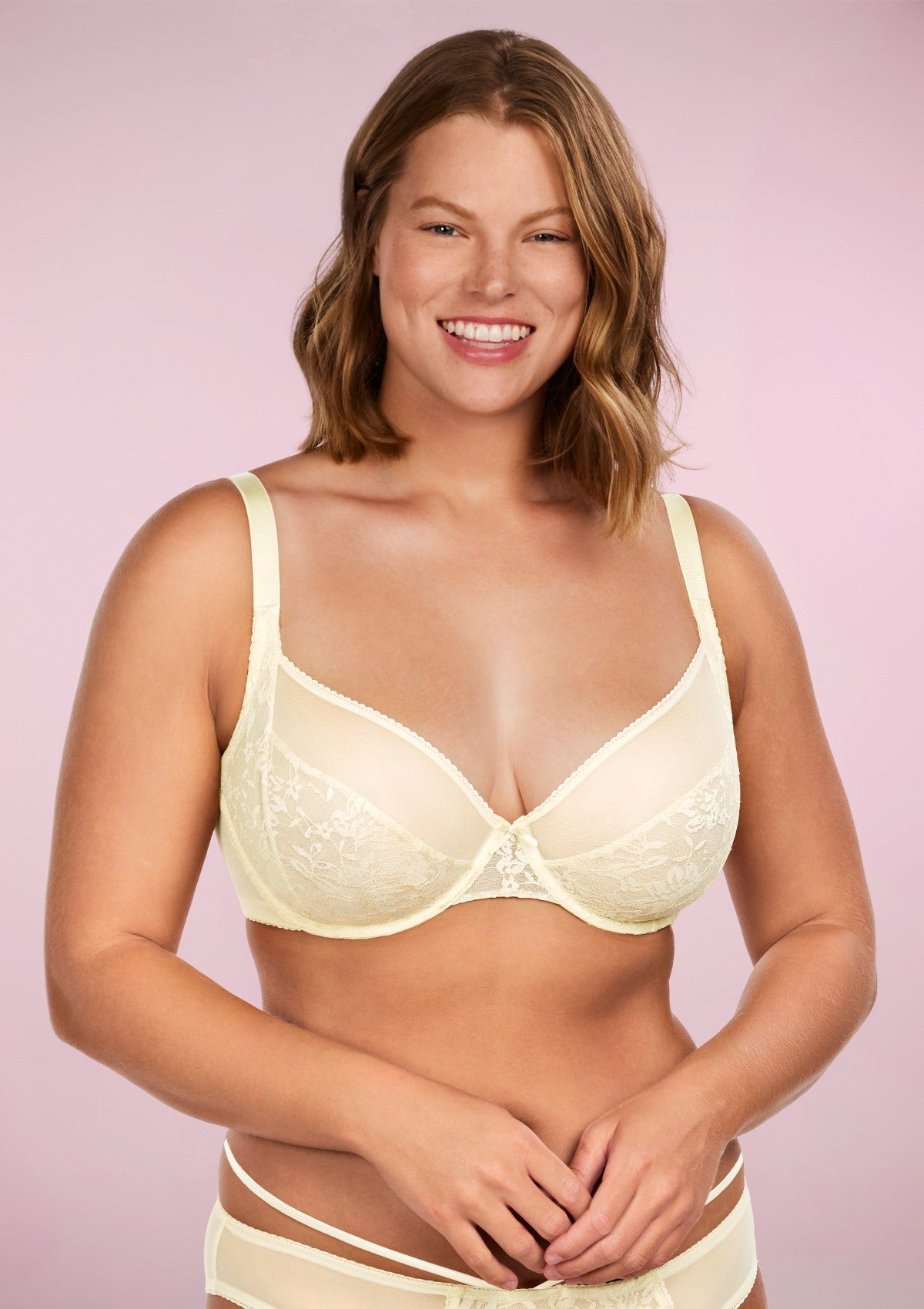 Azalea Champagne Lace Unlined Underwire Bra - HSIA