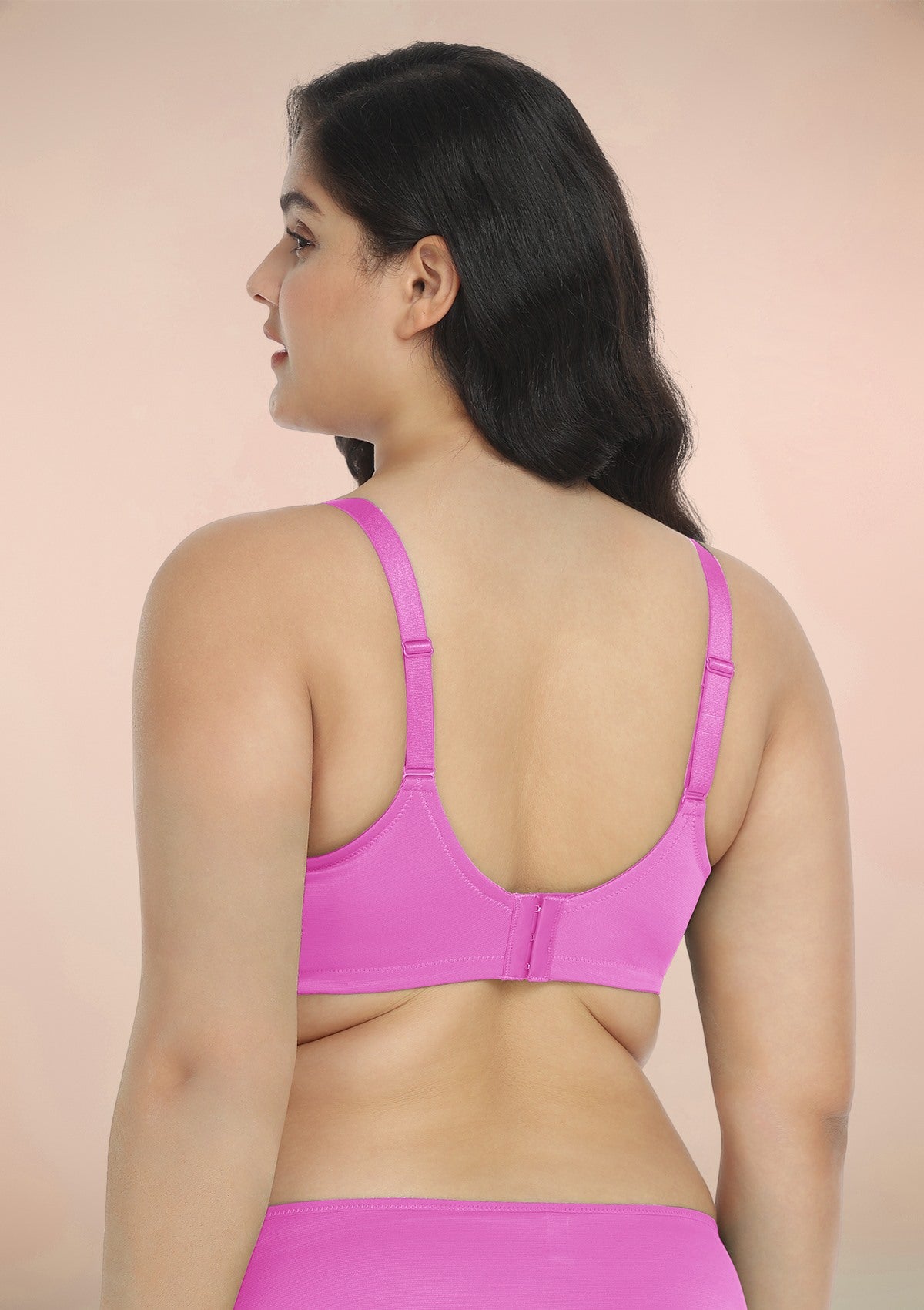 Billie Cross Front Strap Barbie Pink Smooth Sheer Mesh Underwire Bra - HSIA