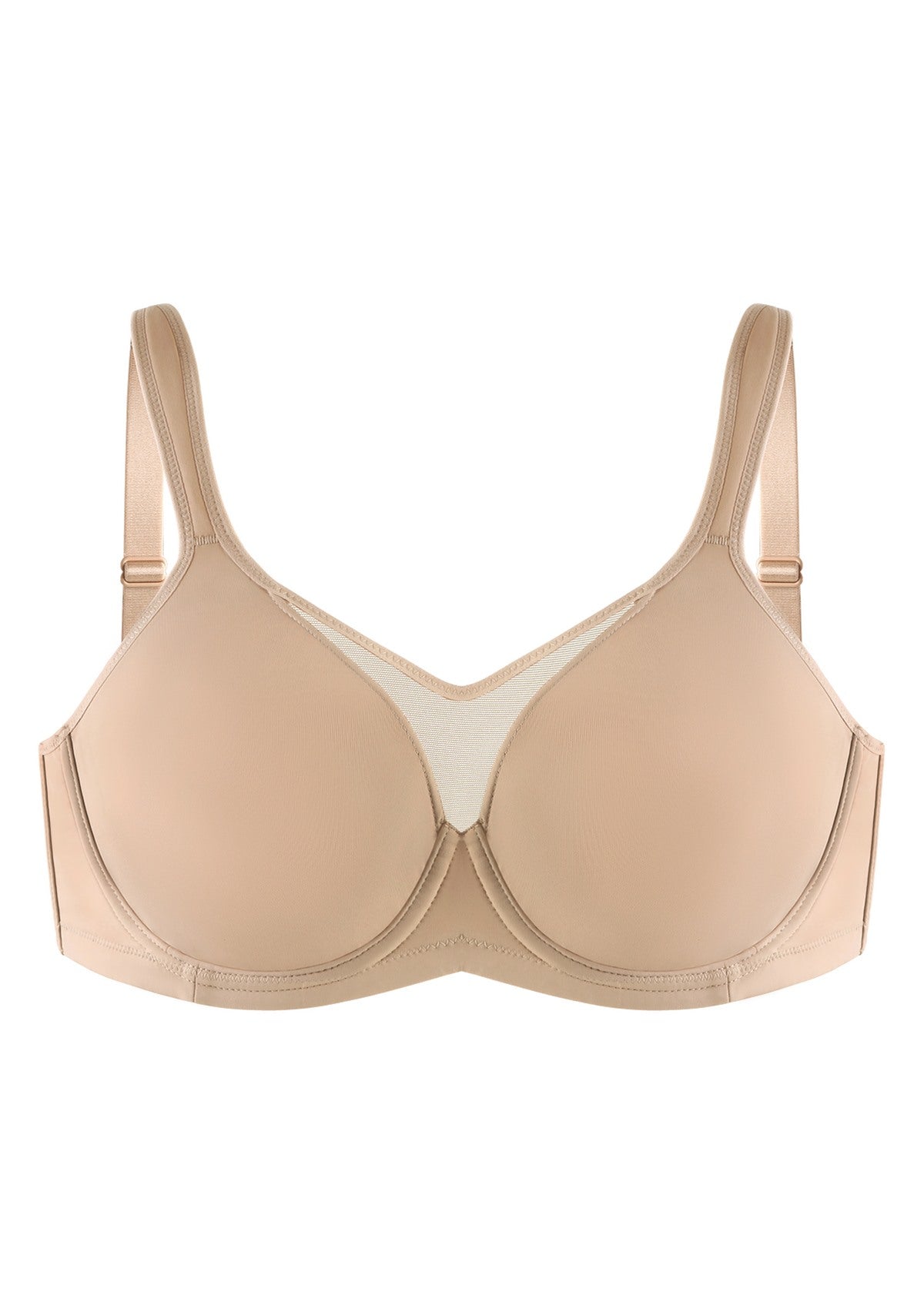 (Cardi B recommends)CoolComfort Smoothing Unlined Minimizer Underwire Bra - HSIA