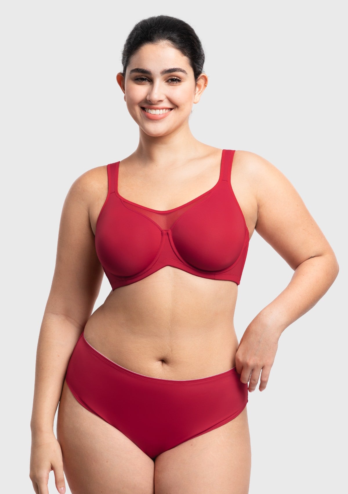 (Cardi B recommends)CoolComfort Smoothing Unlined Minimizer Underwire Bra - HSIA