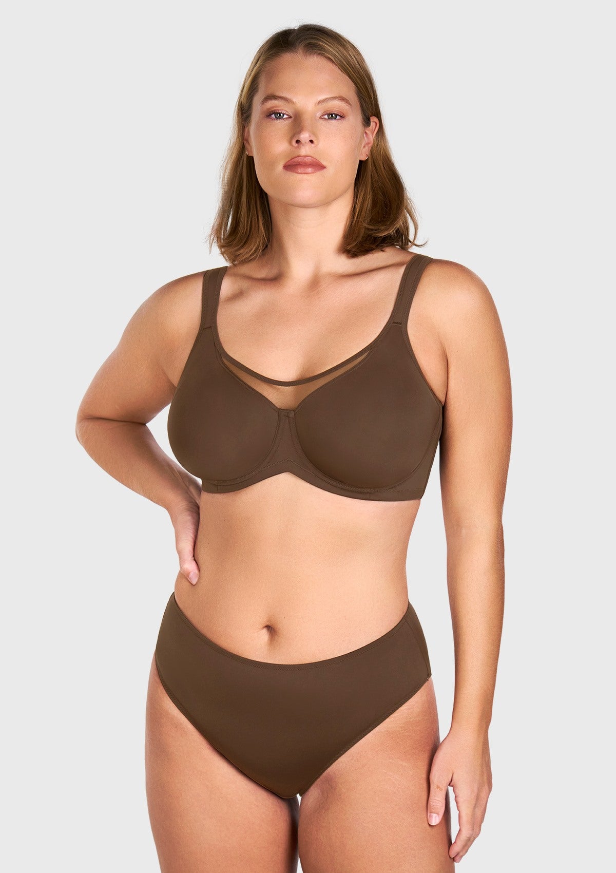 (Cardi B recommends)CoolComfort Smoothing Unlined Underwire Minimizer Bra - HSIA