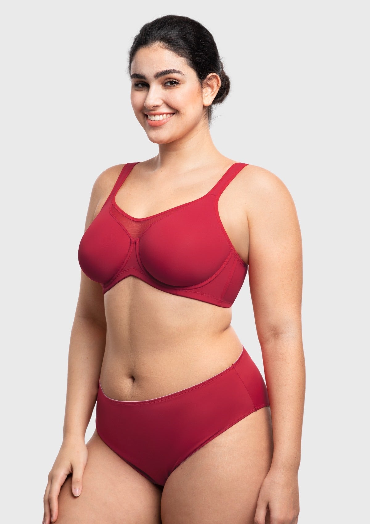 (Cardi B recommends)CoolComfort Smoothing Unlined Minimizer Underwire Bra - HSIA