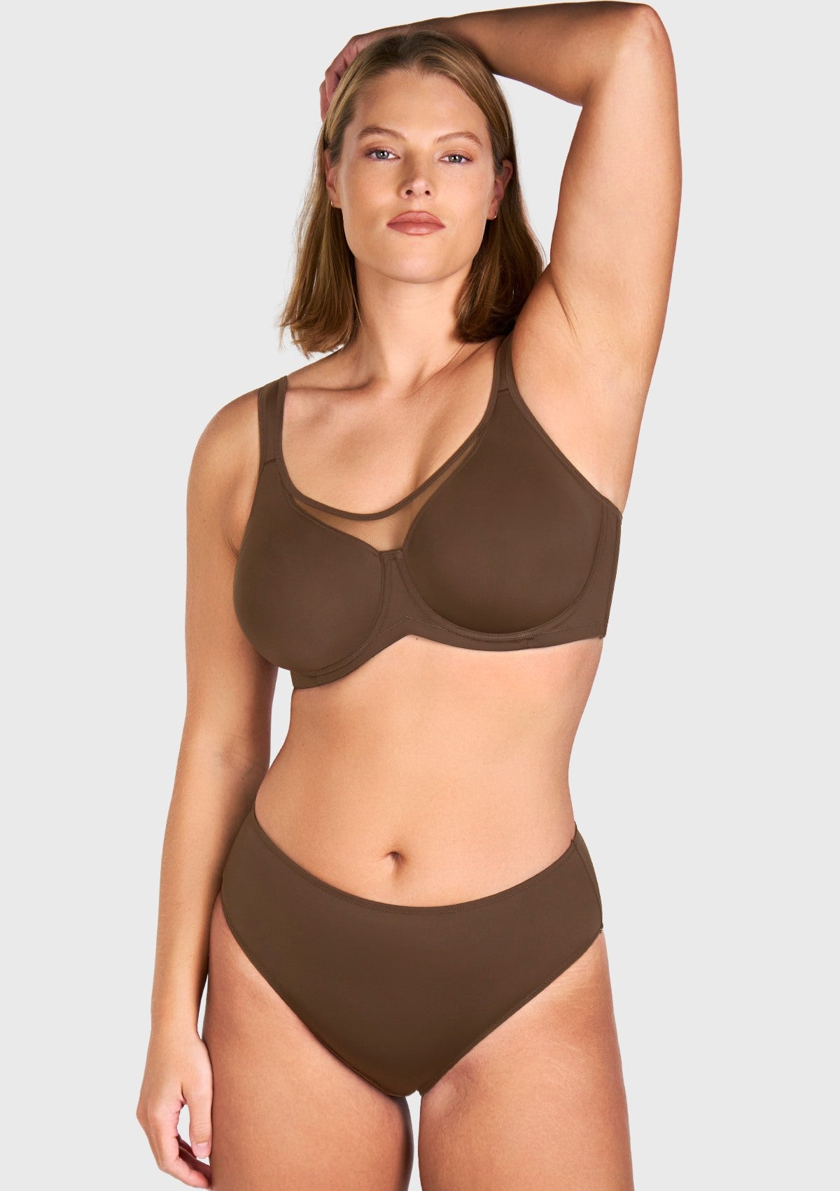 (Cardi B recommends)CoolComfort Smoothing Unlined Underwire Minimizer Bra - HSIA
