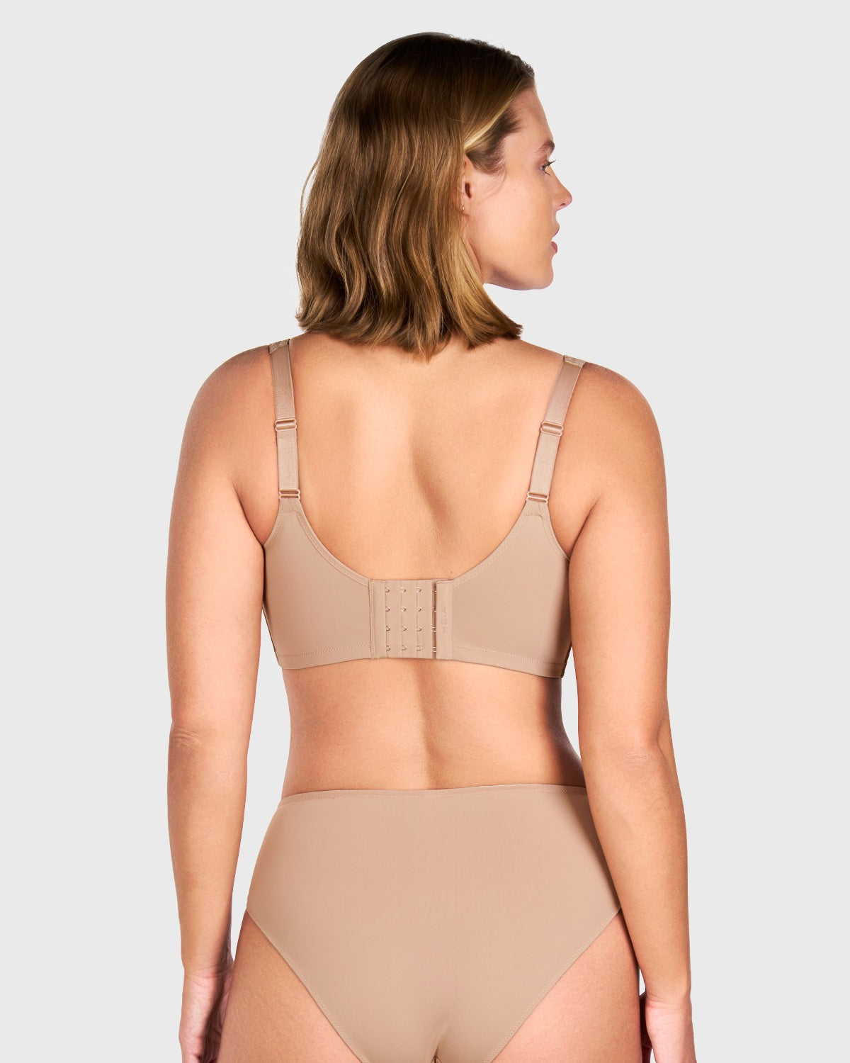 (Cardi B recommends)CoolComfort Natural Nude Smoothing Unlined Underwire Minimizer Bra - HSIA