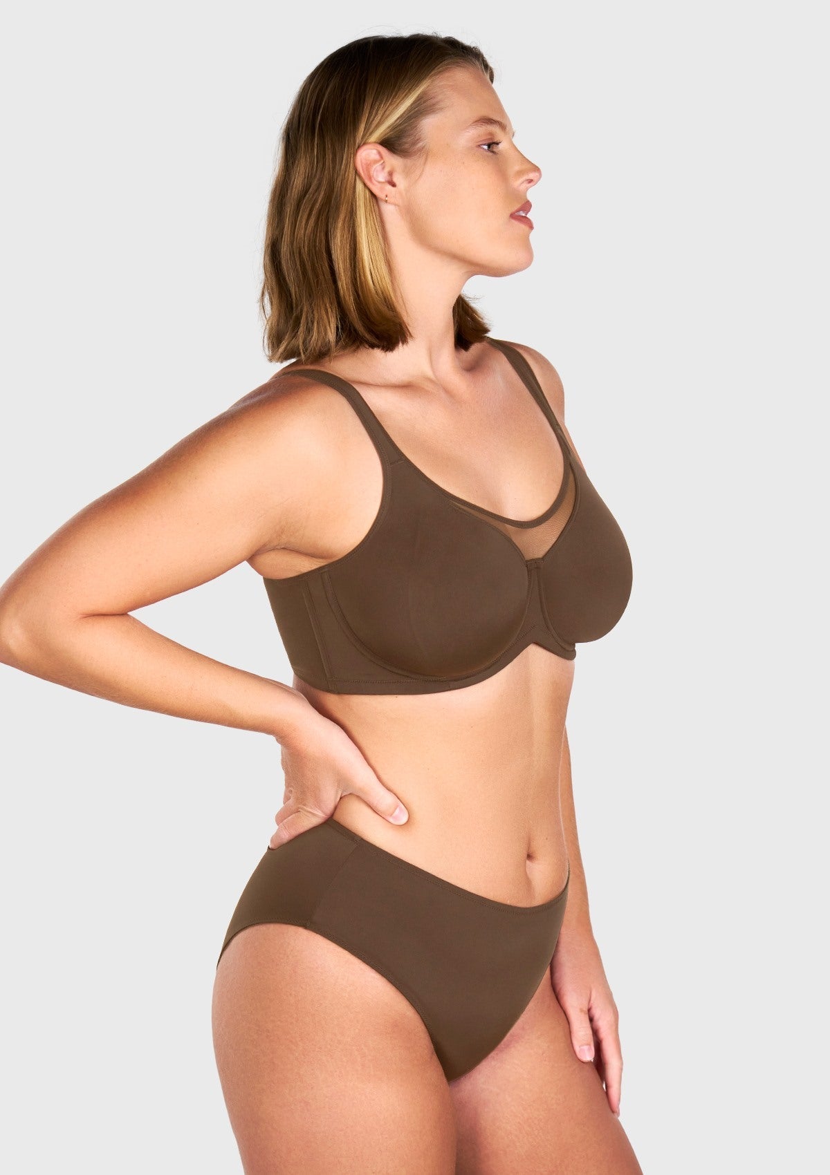 (Cardi B recommends)CoolComfort Smoothing Unlined Minimizer Underwire Bra - HSIA