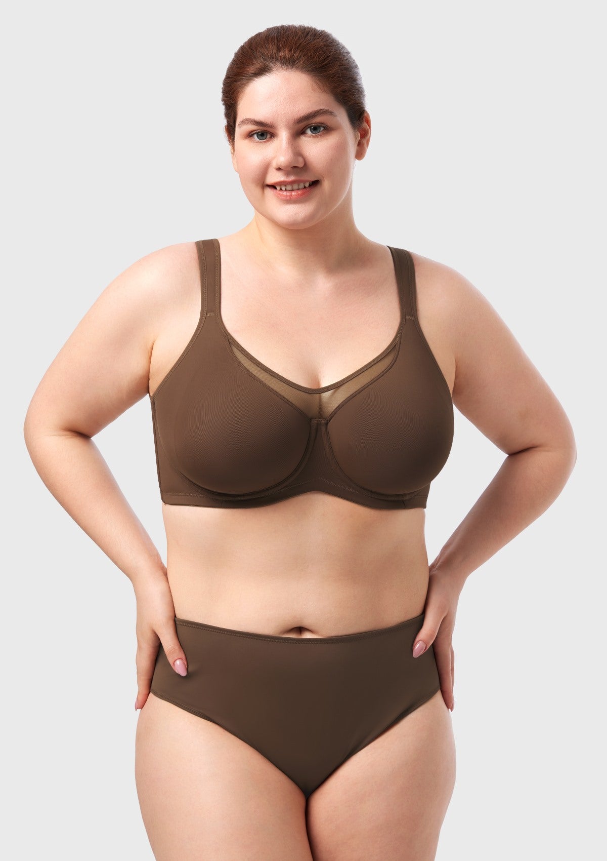 (Cardi B recommends)CoolComfort Smoothing Unlined Underwire Minimizer Bra - HSIA