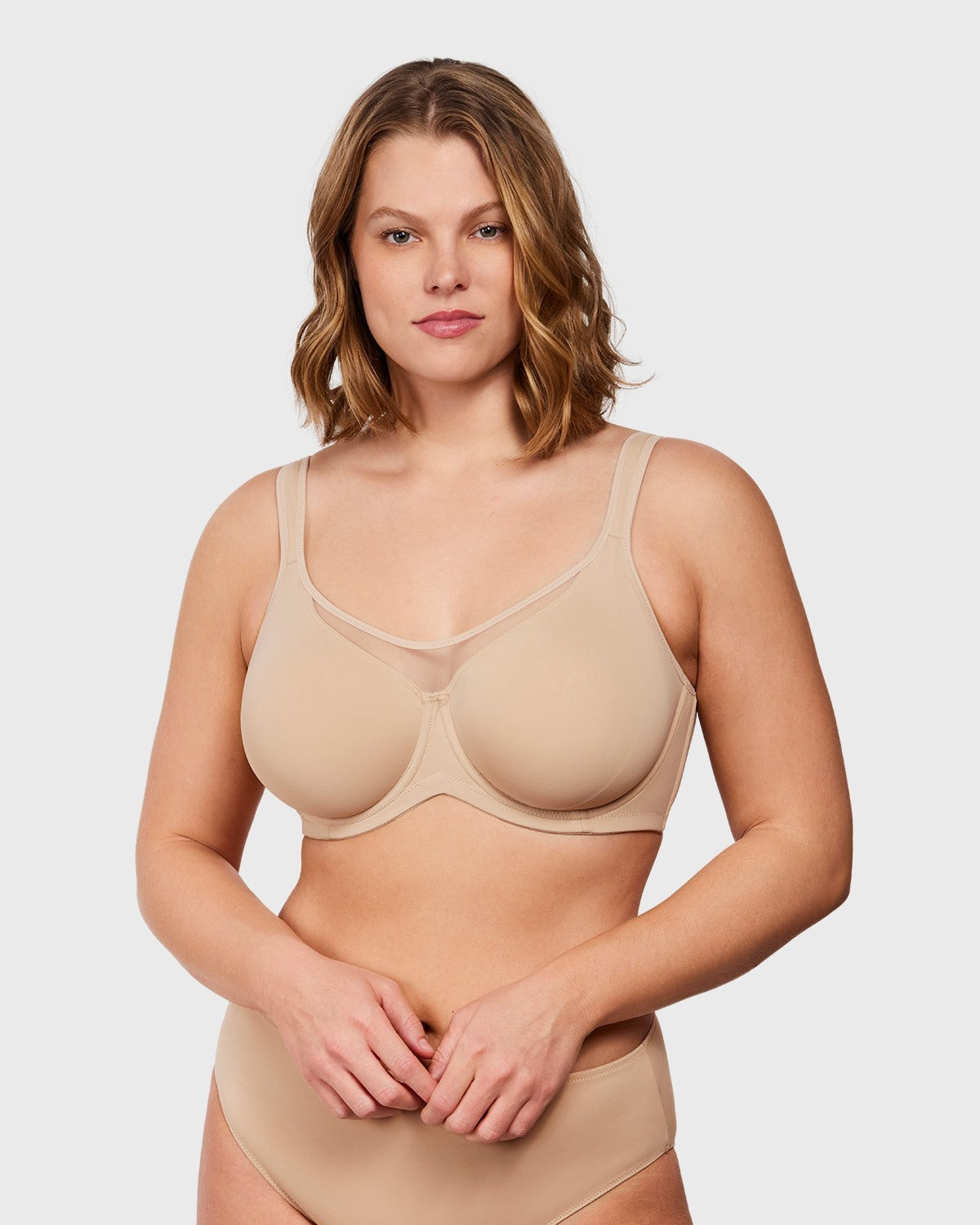 (Cardi B recommends)CoolComfort Smoothing Unlined Minimizer Underwire Bra - HSIA