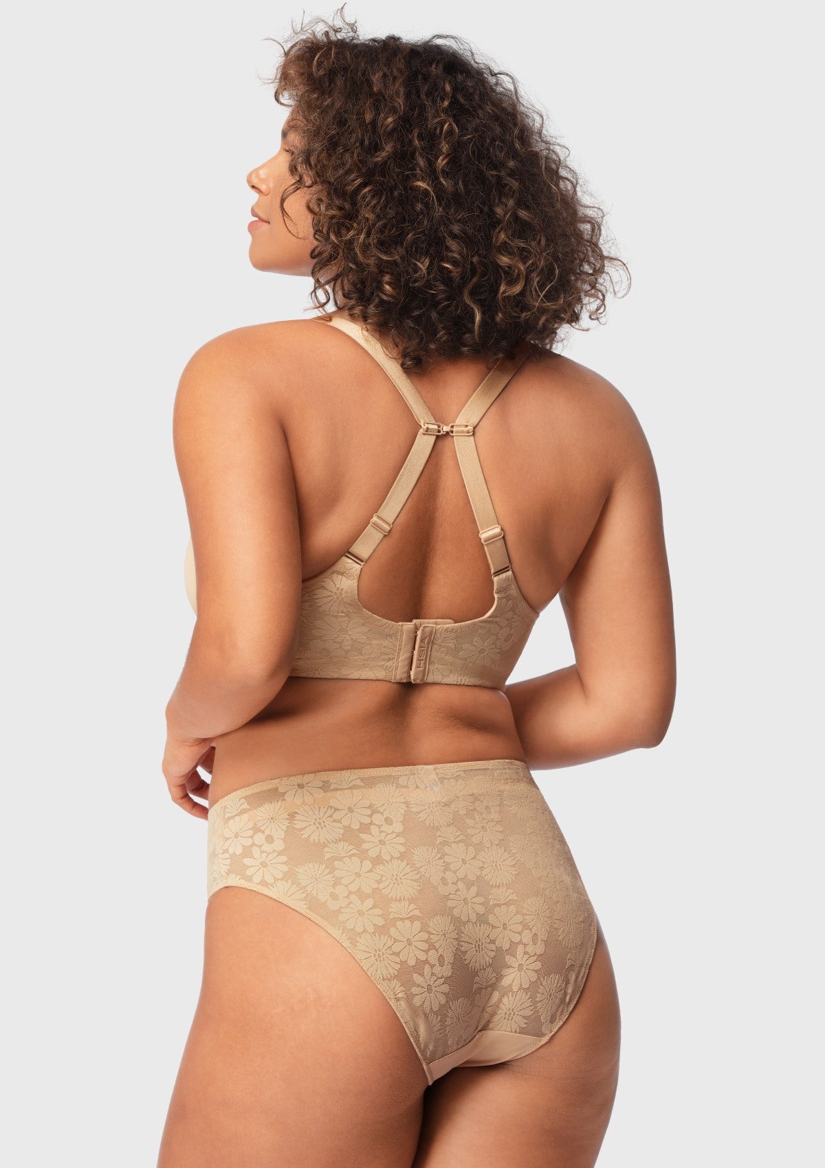 Daisy Smooth Lace Lightly Padded Racerback T-shirt Underwire Bra - HSIA