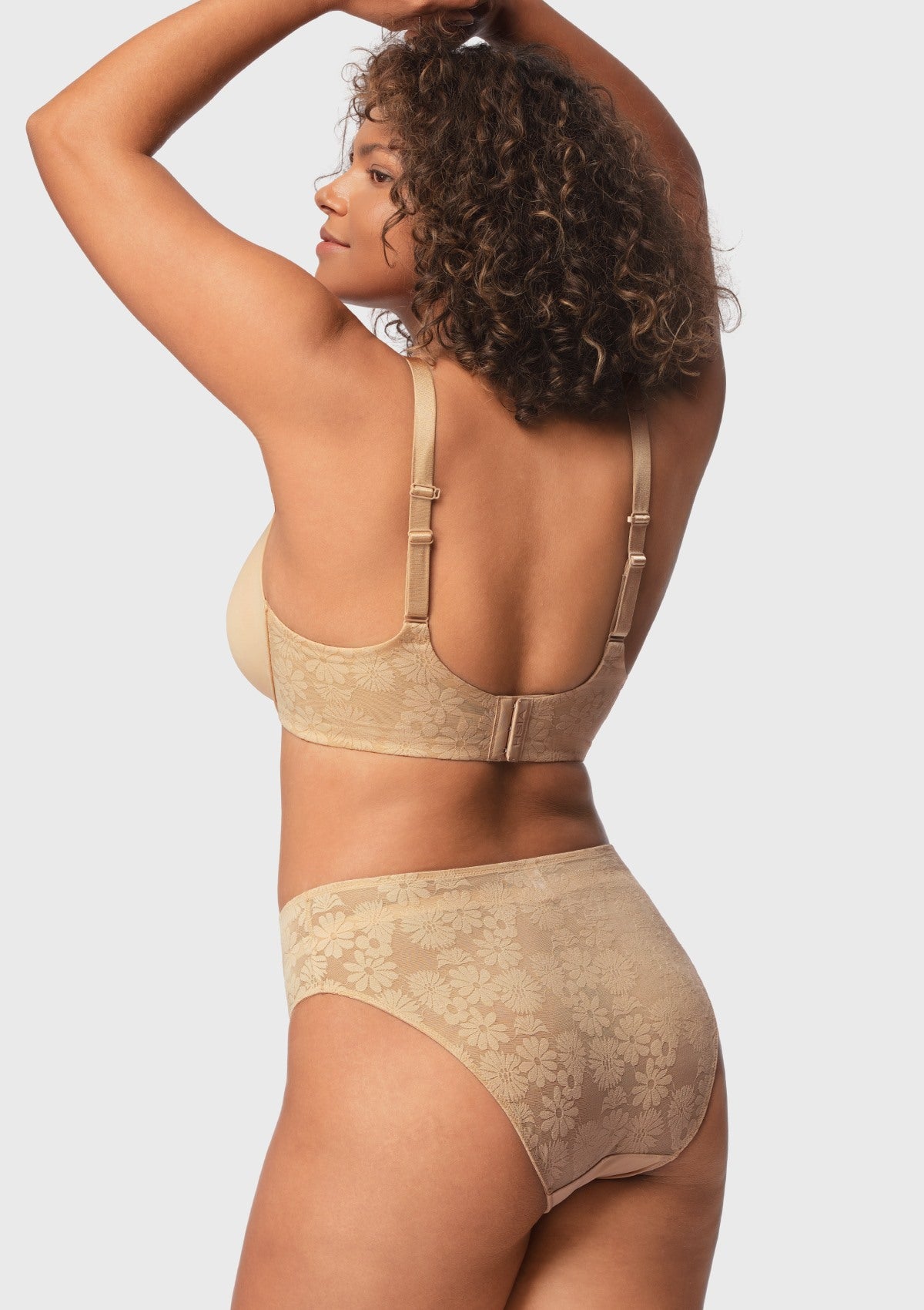 Daisy Smooth Lace Lightly Padded Racerback T-shirt Underwire Bra - HSIA