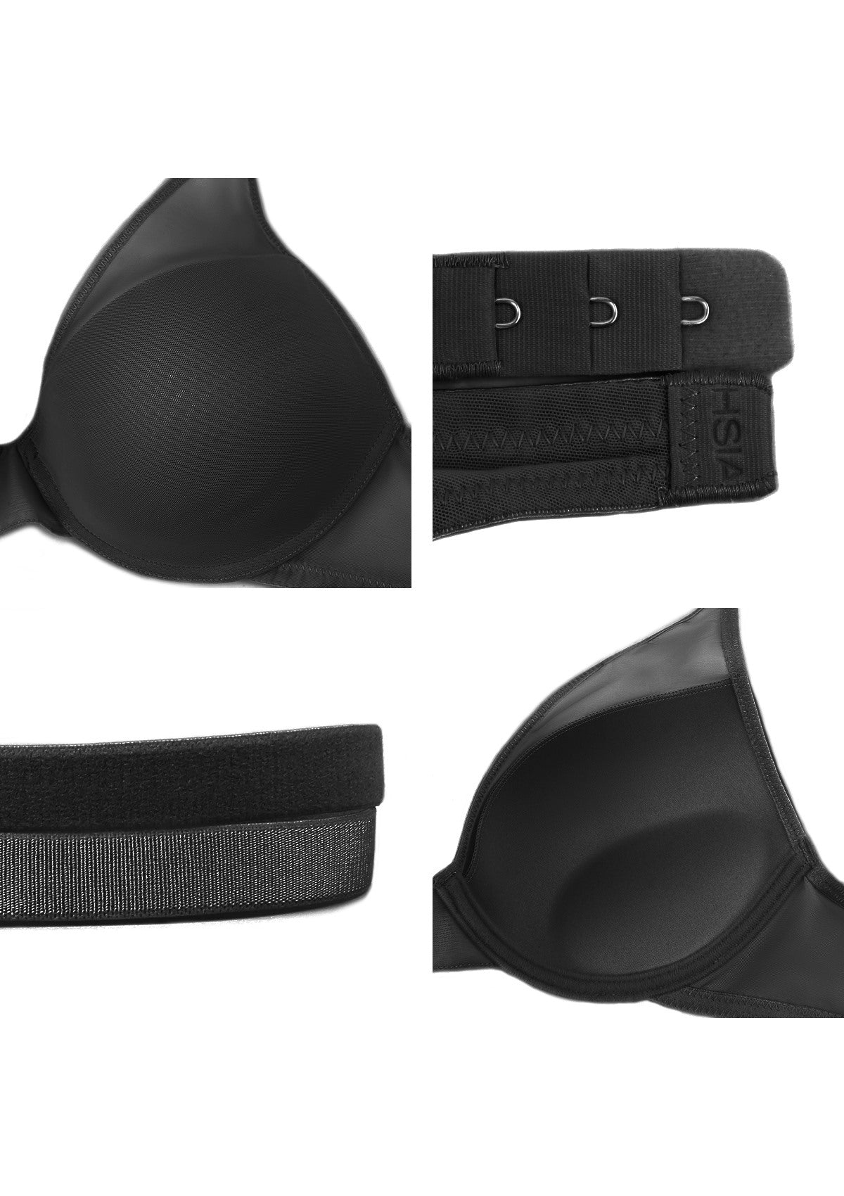 Deep V Plunge Mesh T-shirt Push-Up Bra - HSIA