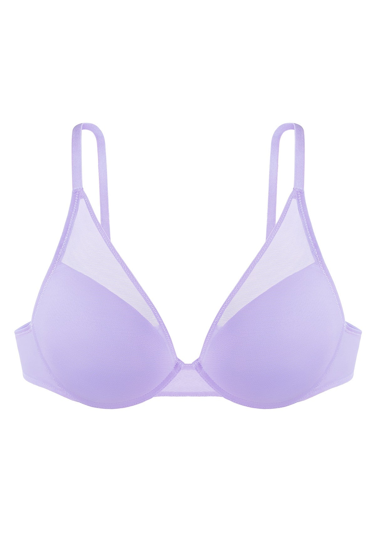 Deep V Plunge Mesh T-shirt Push-Up Bra - HSIA