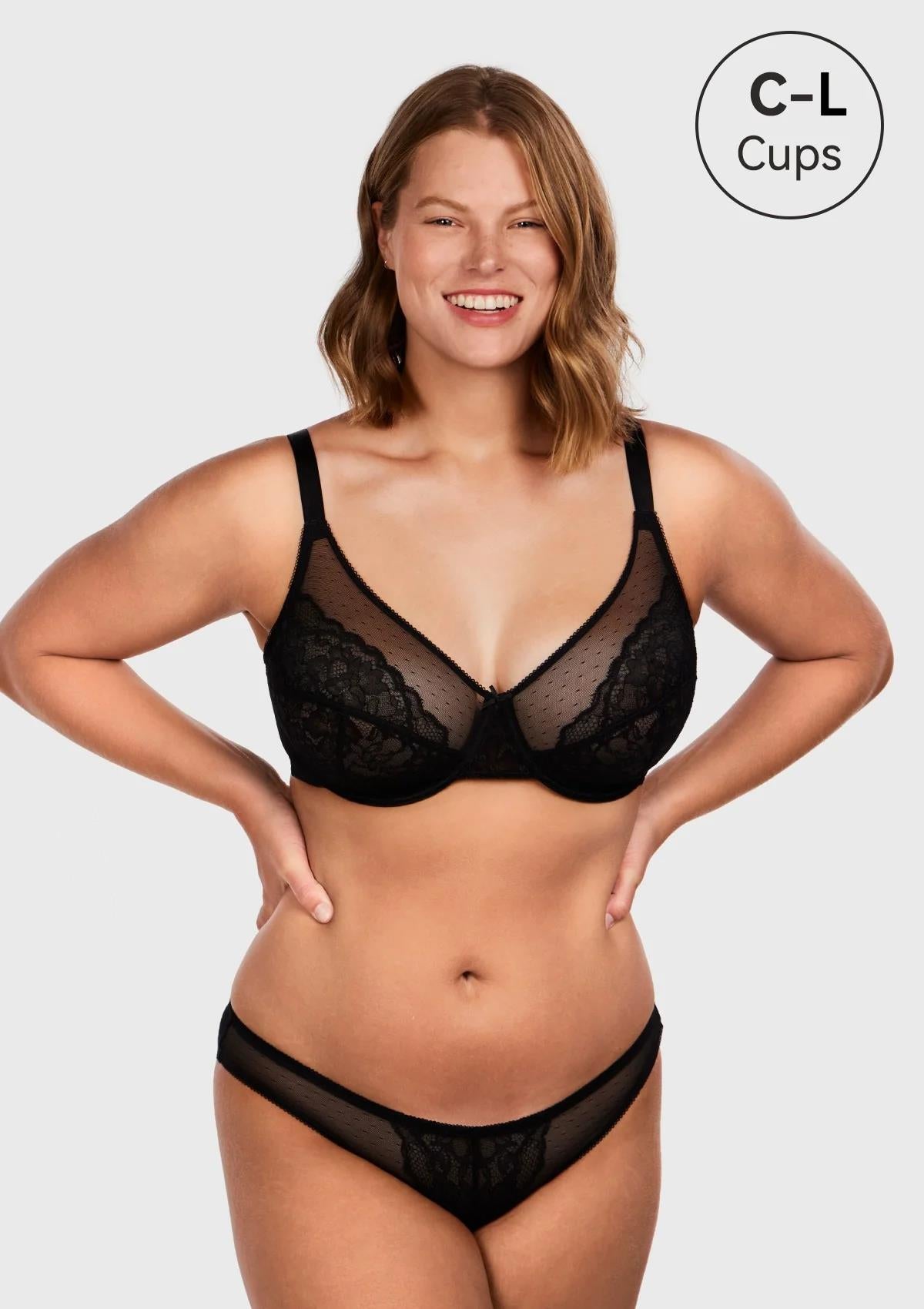 Enchante Unlined Non-padded Lace Underwire Bra - HSIA