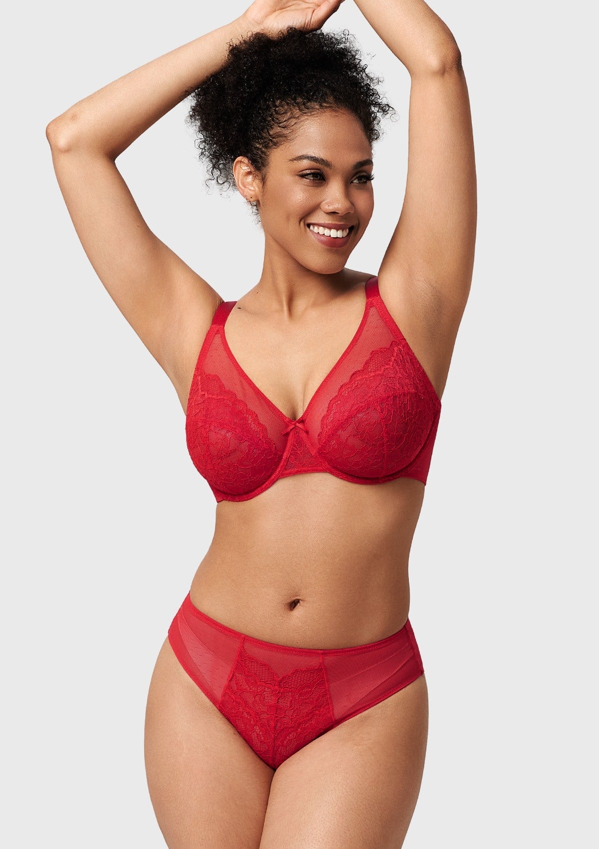 (Cardi B recommends)Enchante Unlined Non-padded Lace Underwire Bra - HSIA