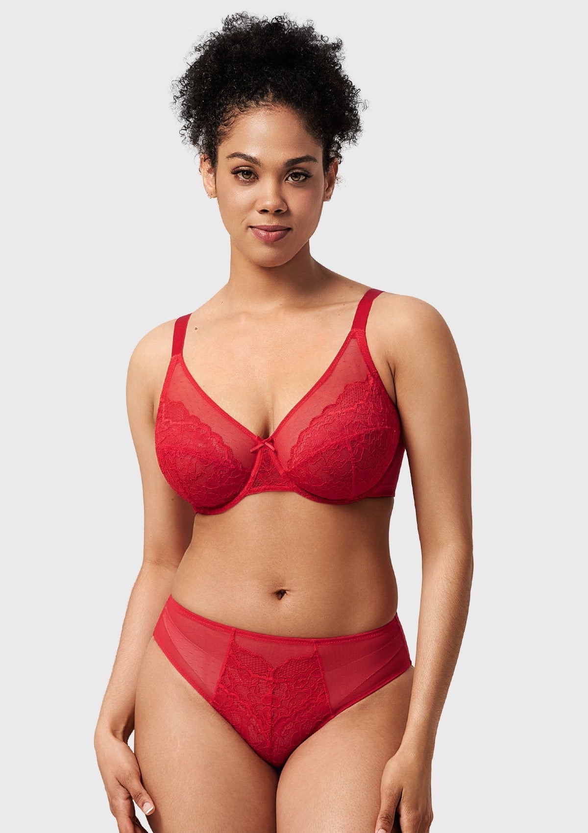 (Cardi B recommends)Enchante Unlined Non-padded Lace Underwire Bra - HSIA