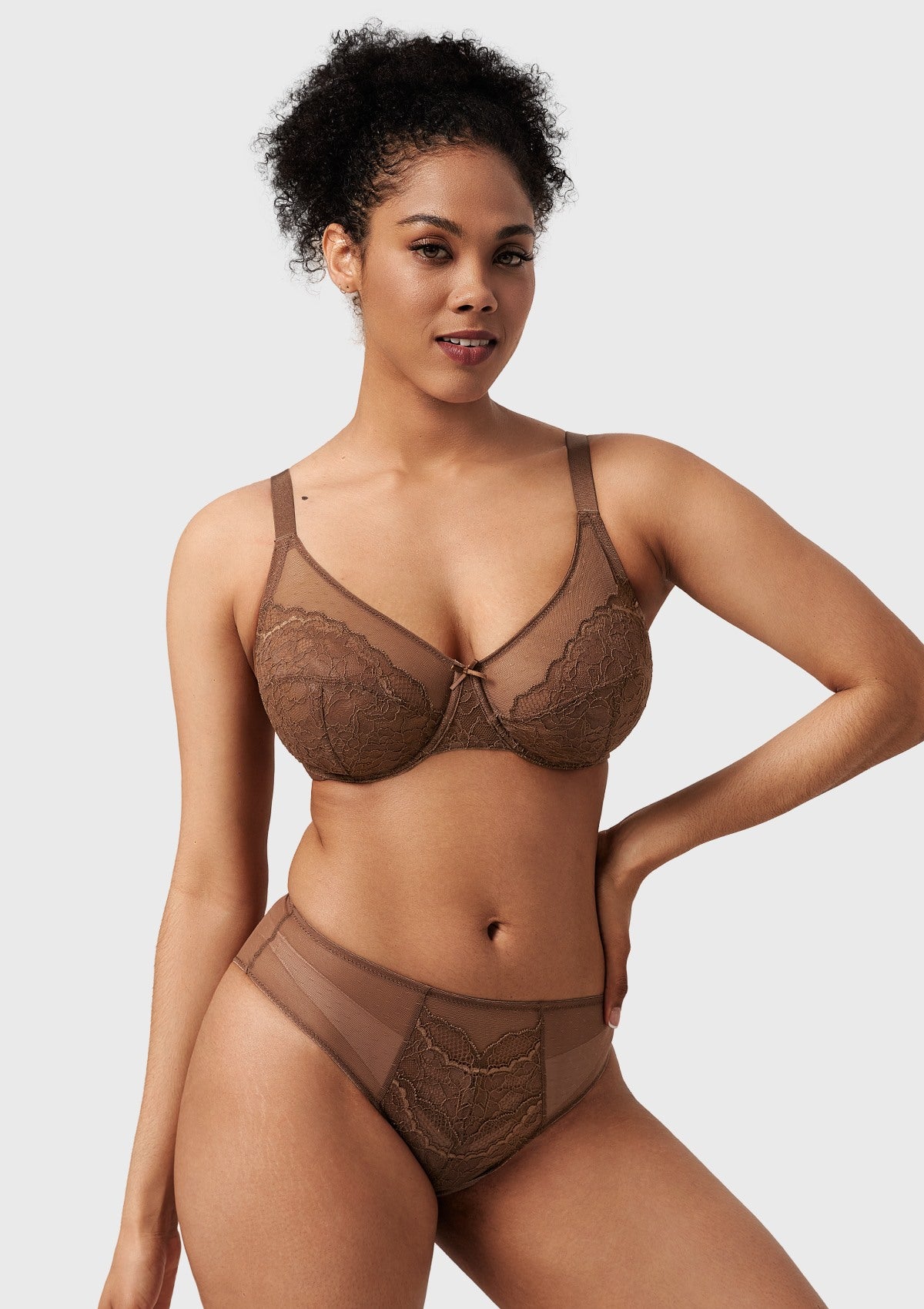 (Cardi B recommends)Enchante Unlined Non-padded Lace Underwire Bra - HSIA