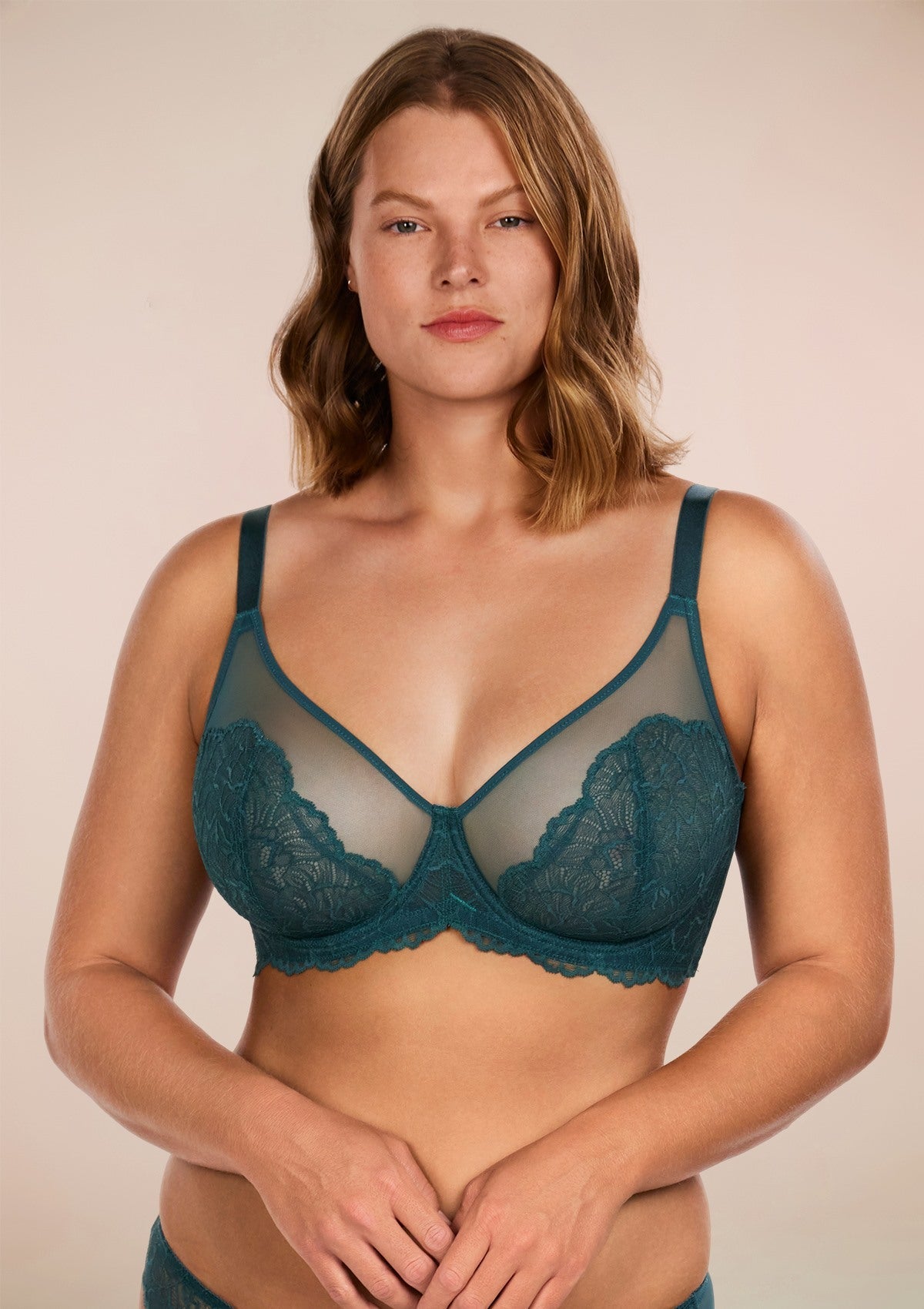 HSIA Blossom Pink Unlined Lace Bra - HSIA