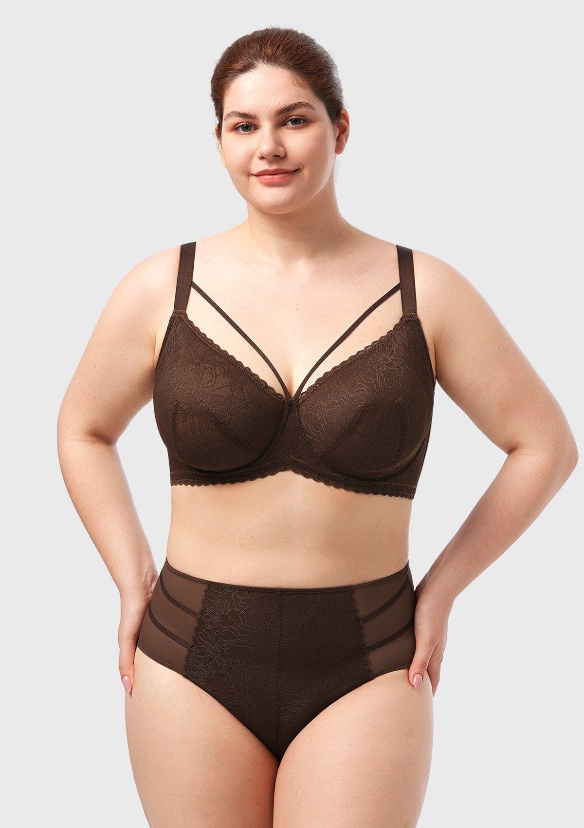 HSIA Penumbra Floralette Unlined Strappy Lace Uderwire Bra - HSIA