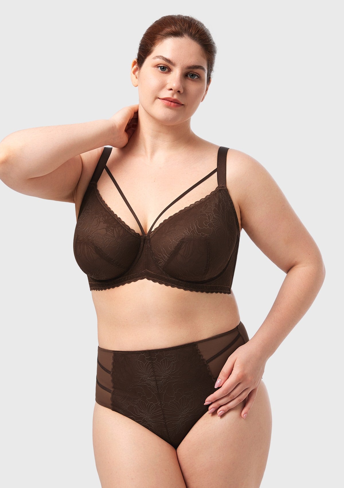 HSIA Penumbra Floralette Unlined Strappy Lace Uderwire Bra - HSIA