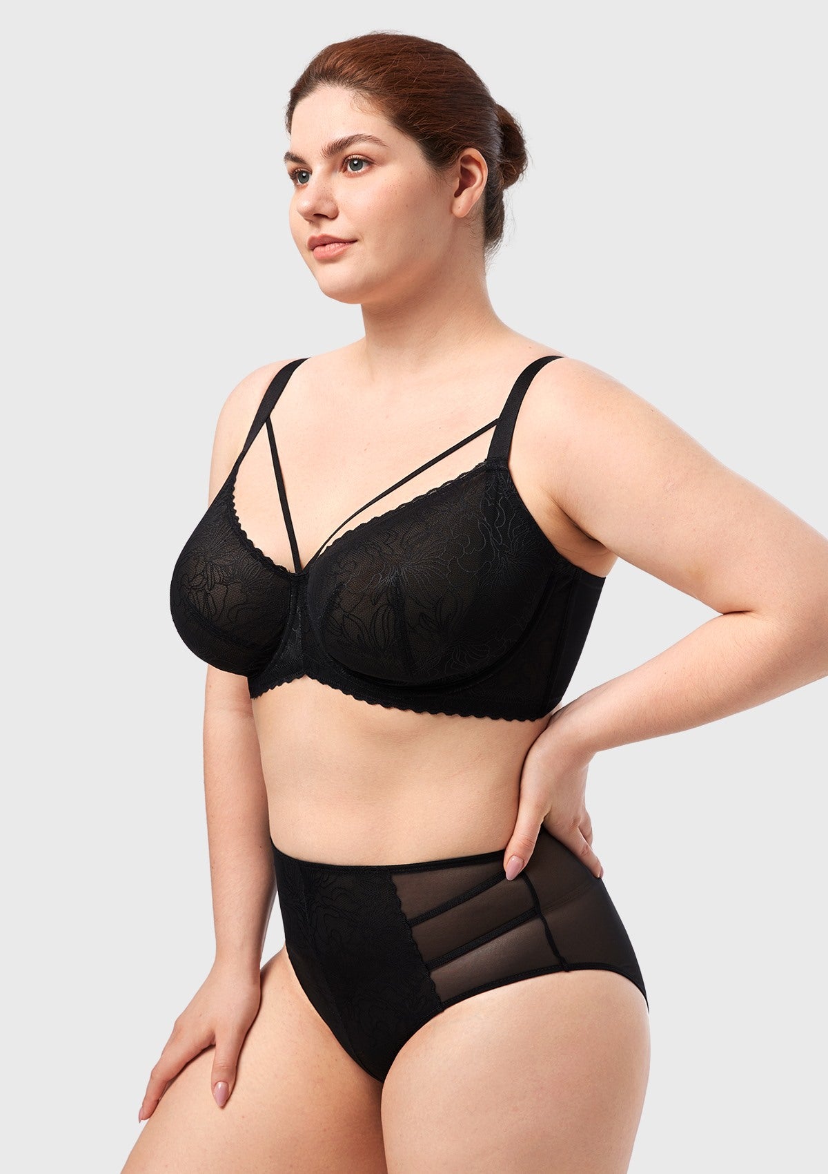 HSIA Penumbra Floralette Unlined Strappy Lace Uderwire Bra - HSIA