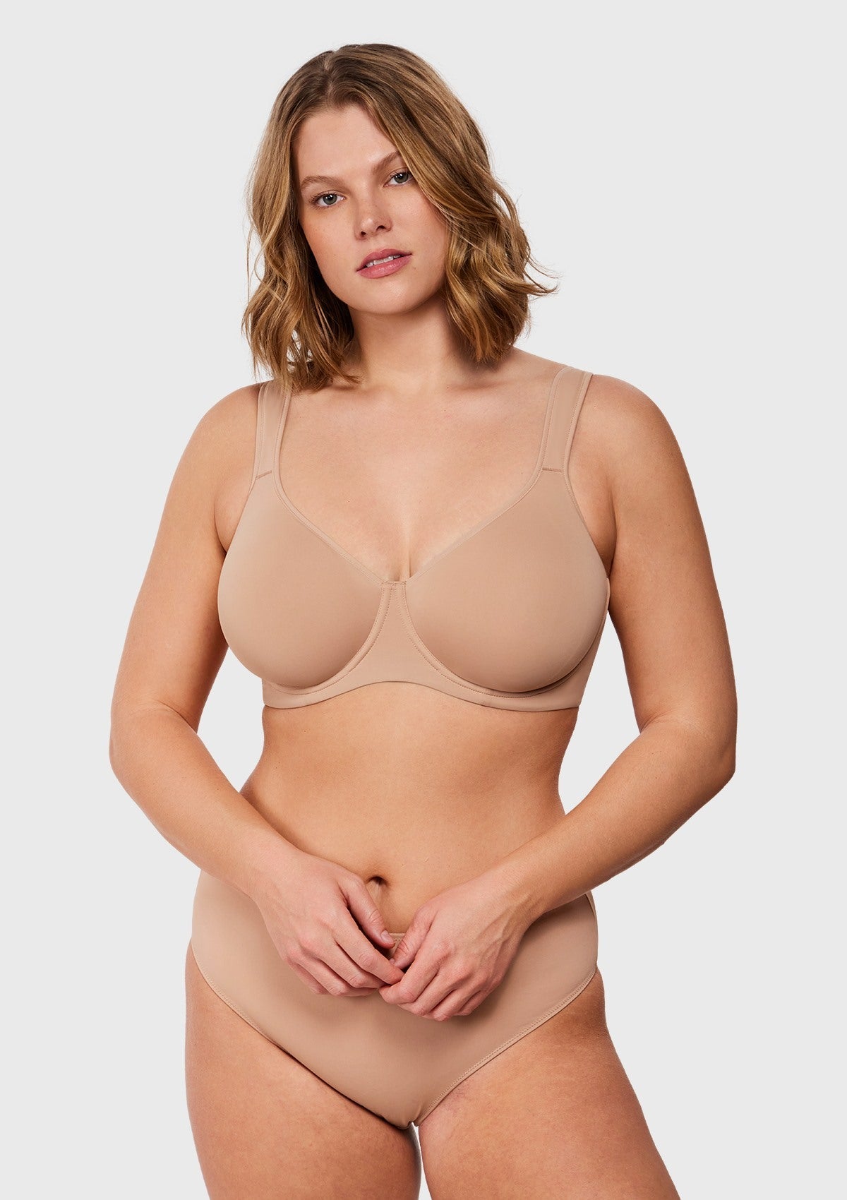 (Cardi B recommends)Joan Ultimate Soft T-shirt Unlined Underwire Minimizer Bra - HSIA