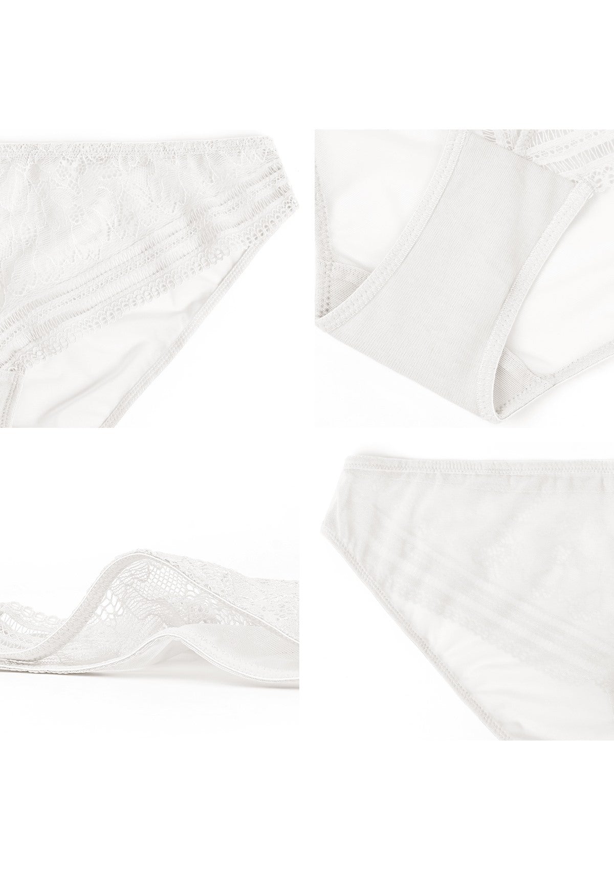 Peony Mid-rise Lace Bikini Underwear - HSIA