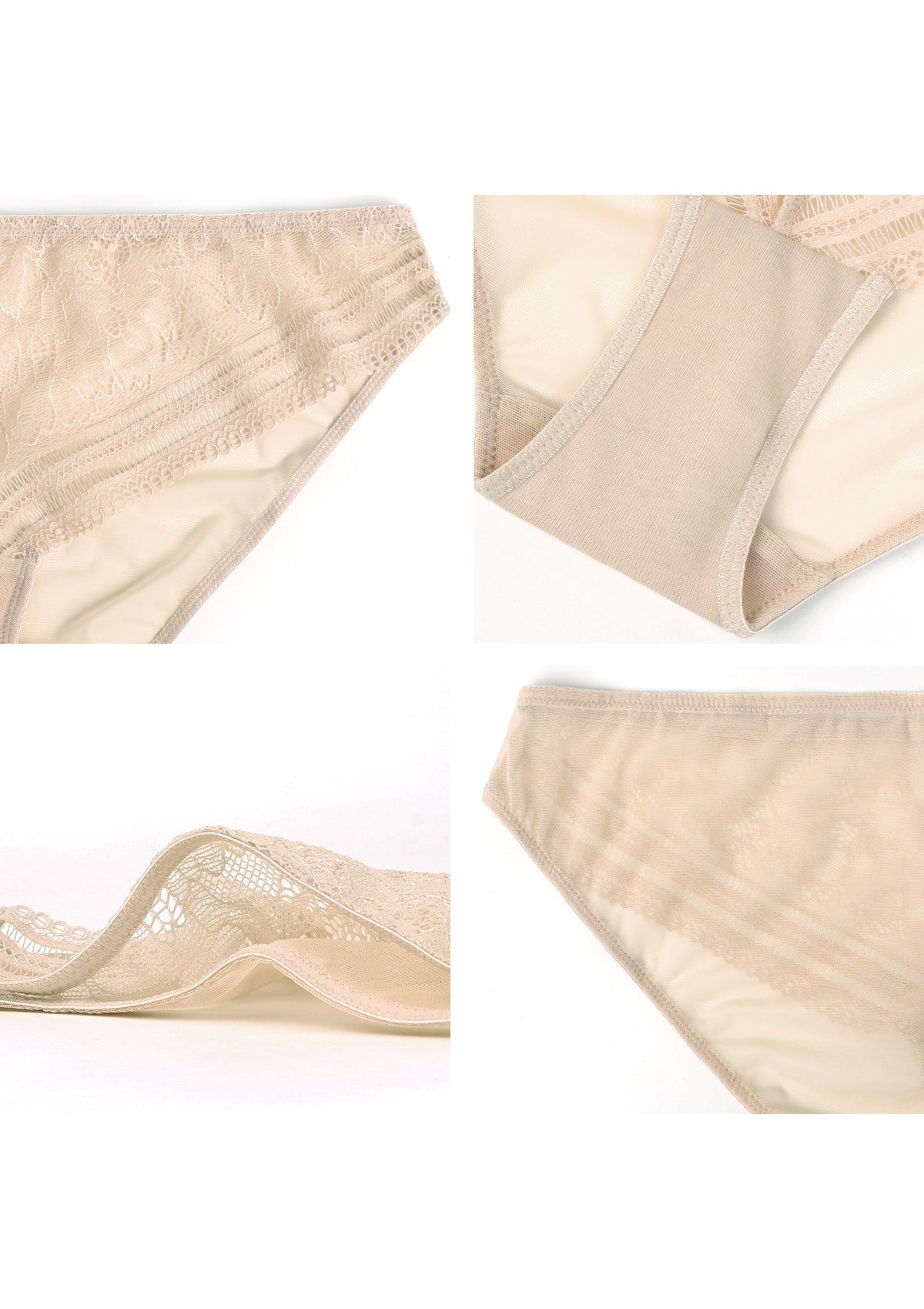Peony Mid-rise Lace Bikini Underwear - HSIA