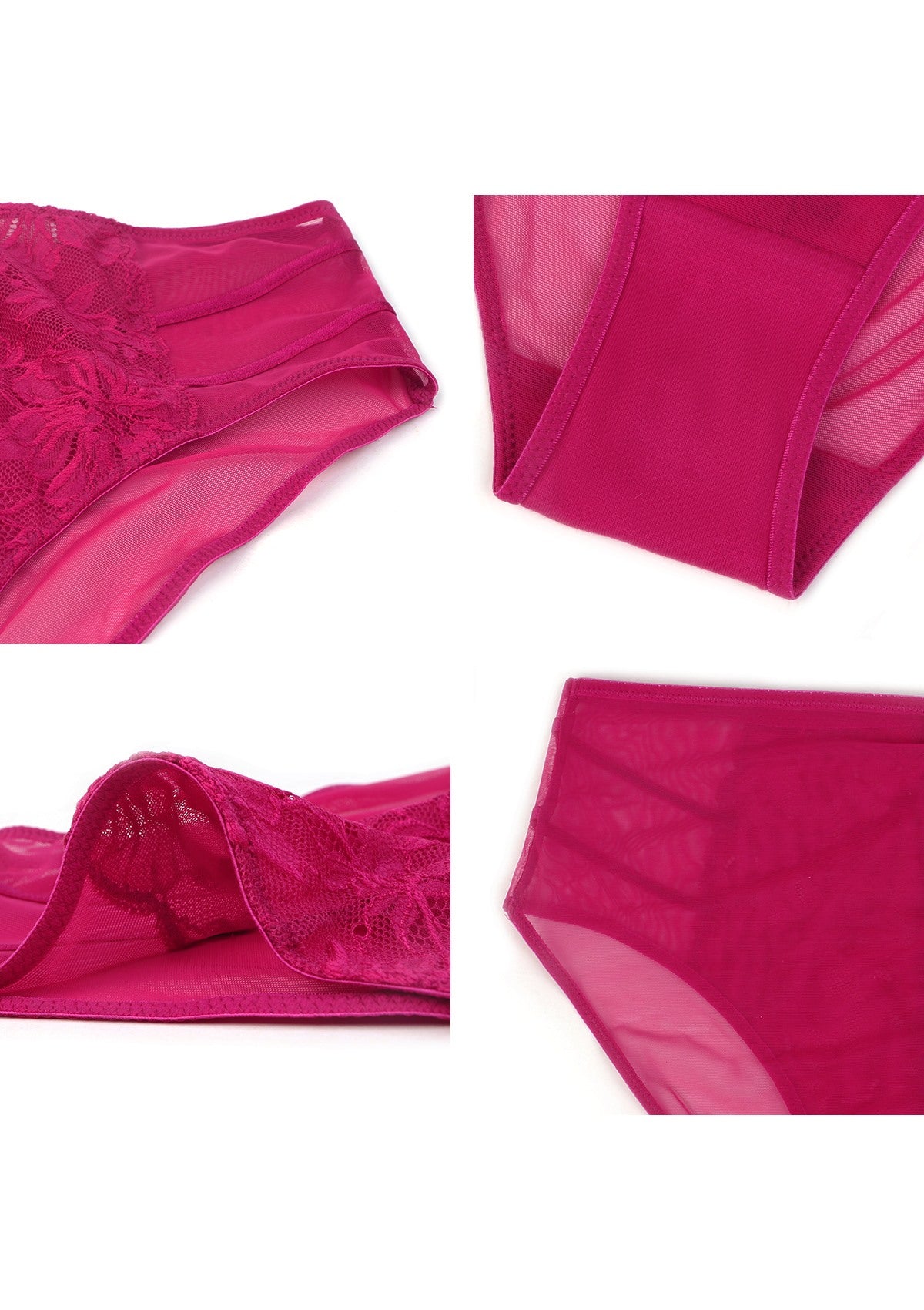 Pretty In Petals Red Lace Bikini Underwear - HSIA