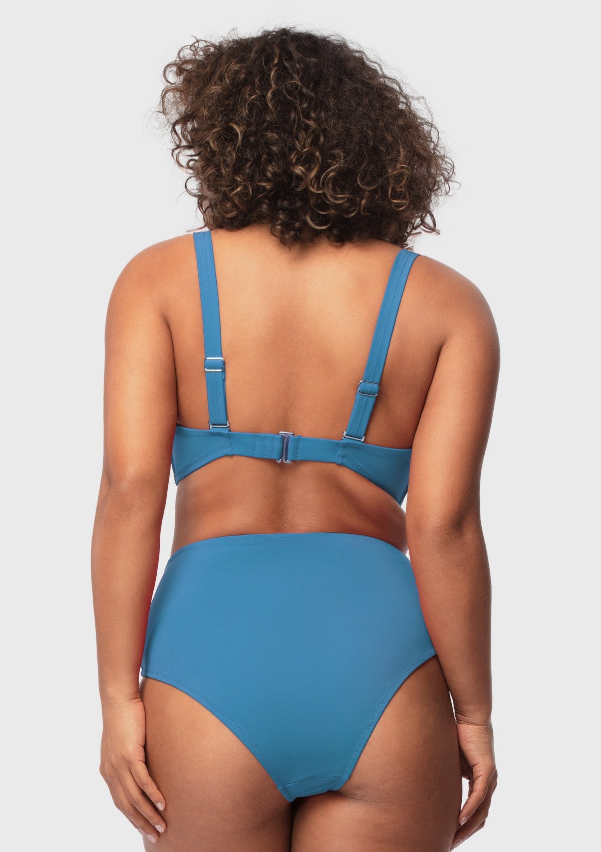Momship Ruched Crisscross Front Underwire Swim Bikini Set - HSIA