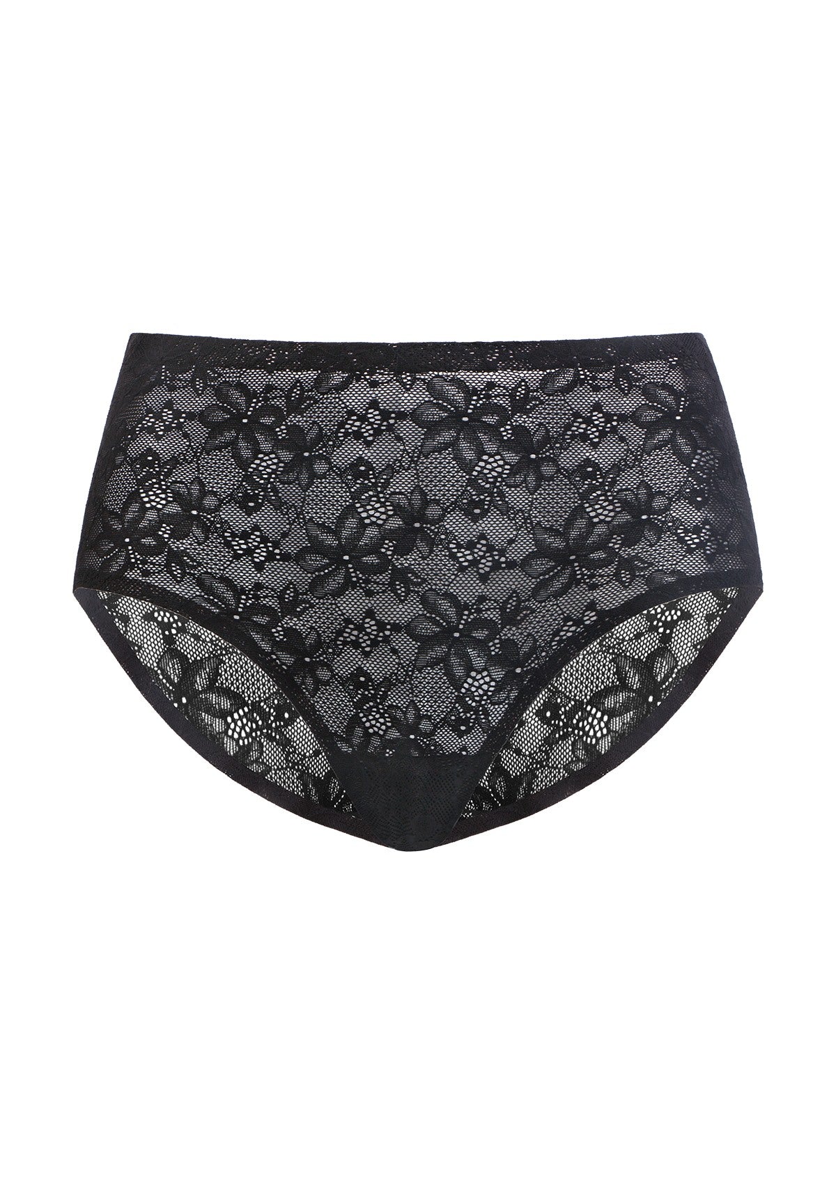 Silken Soft Floral Comfort Lace High-Waisted Breathable Underwear - HSIA