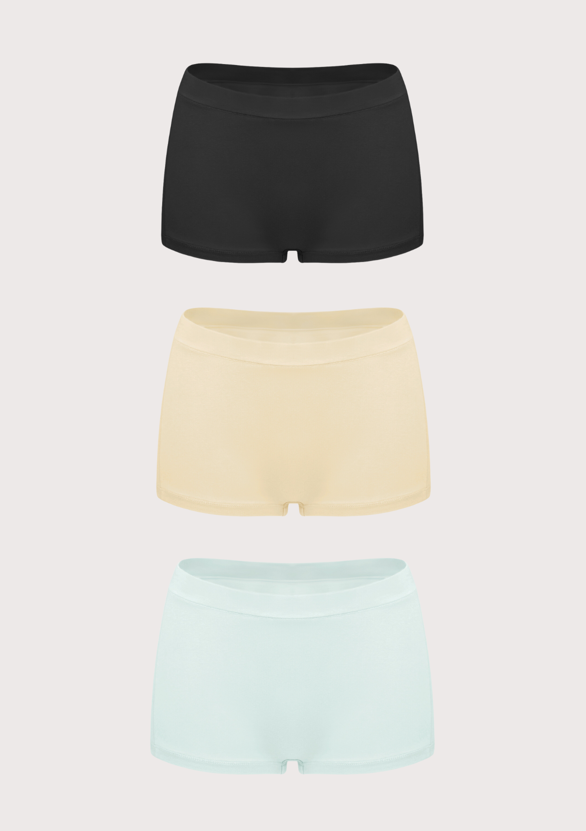 All-Day Comfort Mid-Rise Cotton Boyshorts Underwear 3 Pack - HSIA