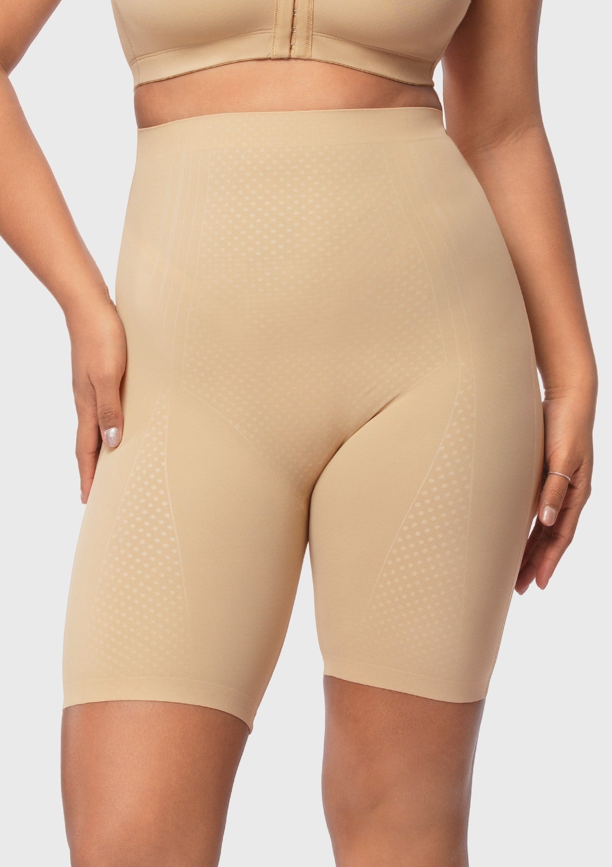Songful High-Waist Thigh Slimmer Shapewear Tummy Control Body Shaper Short - HSIA