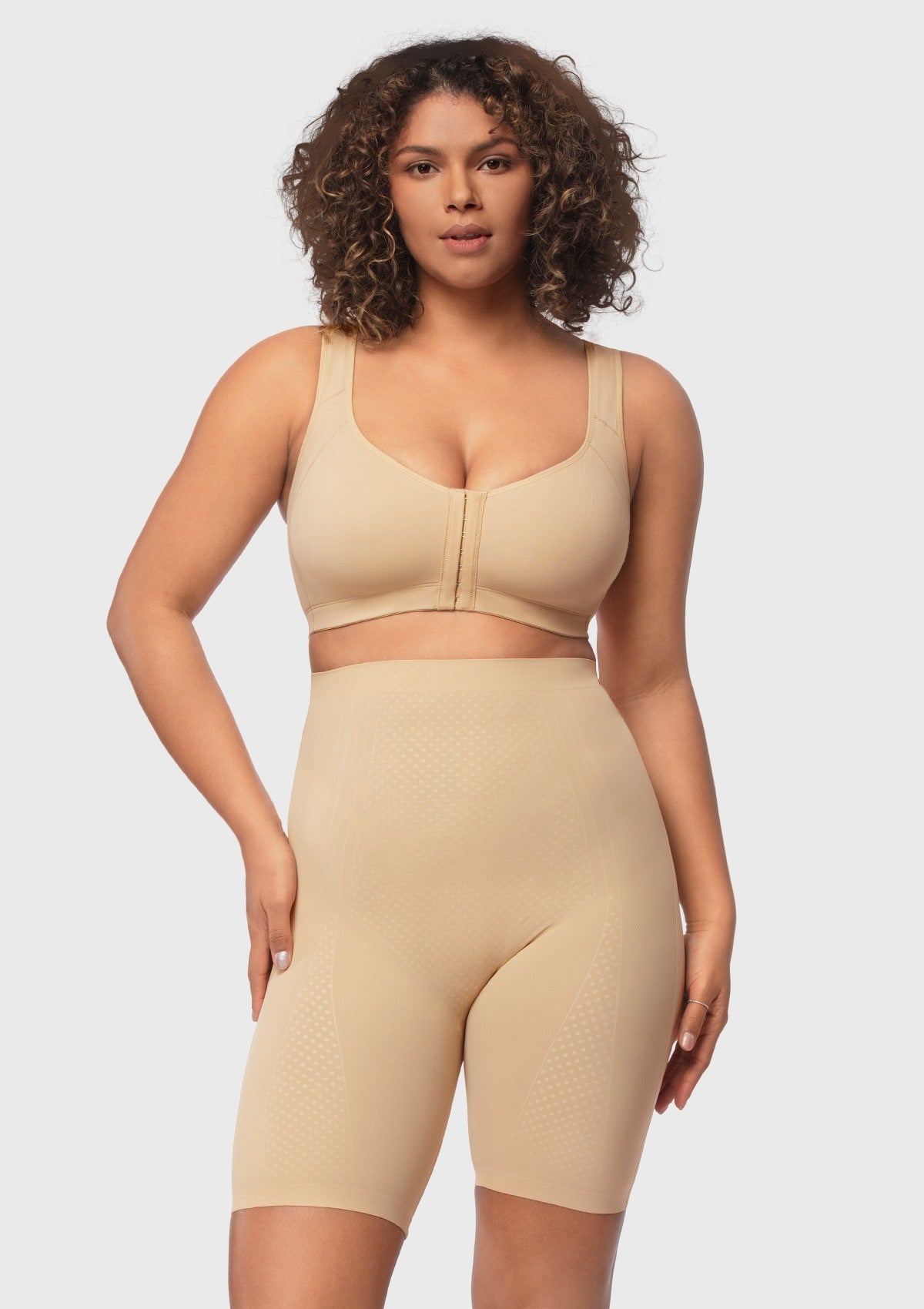 Songful High-Waist Thigh Slimmer Shapewear Tummy Control Body Shaper Short - HSIA
