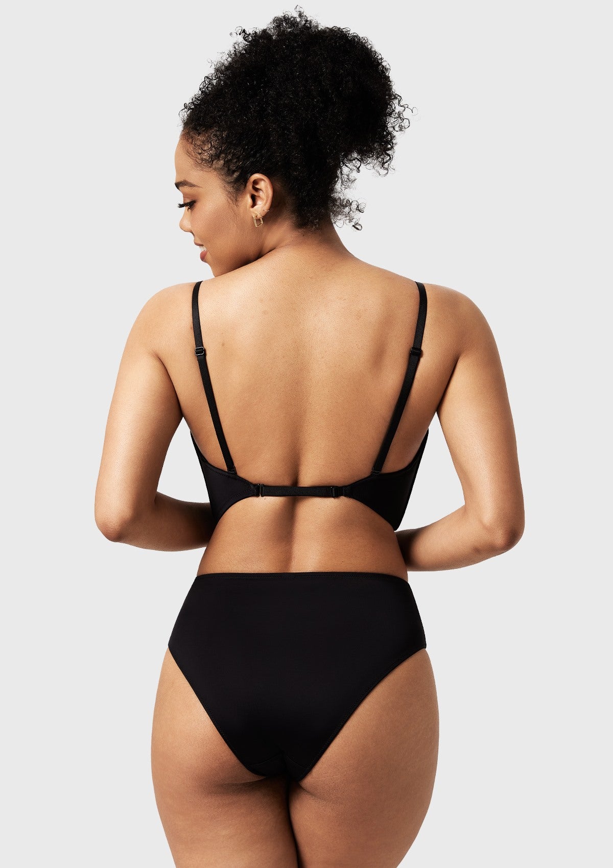 Songful Seamless Deep V Plunge Multiway Convertible Backless Push Up T-shirt Bra - HSIA