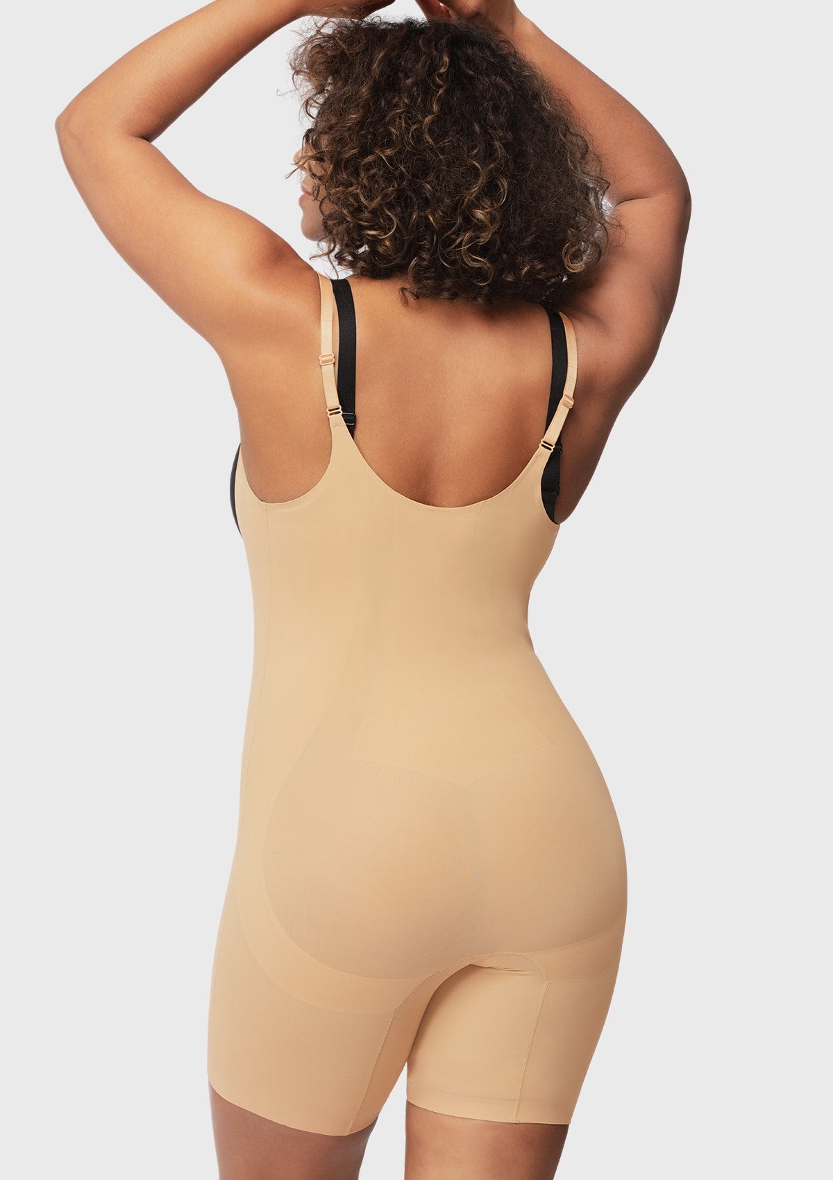 Songful Seamless Mid-Thigh Bodysuit Tummy Control Shapewear Sculpting Body Shaper - HSIA