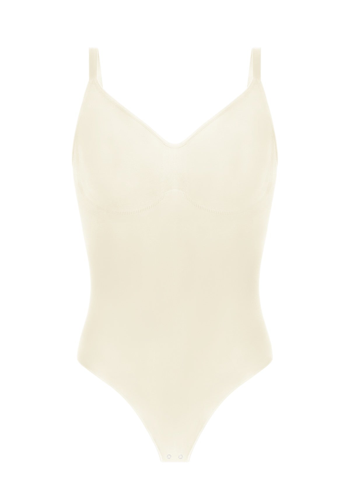 Songful V-Neck Tummy Control WireFree Seamless Bodysuit One Piece Shapewear - HSIA