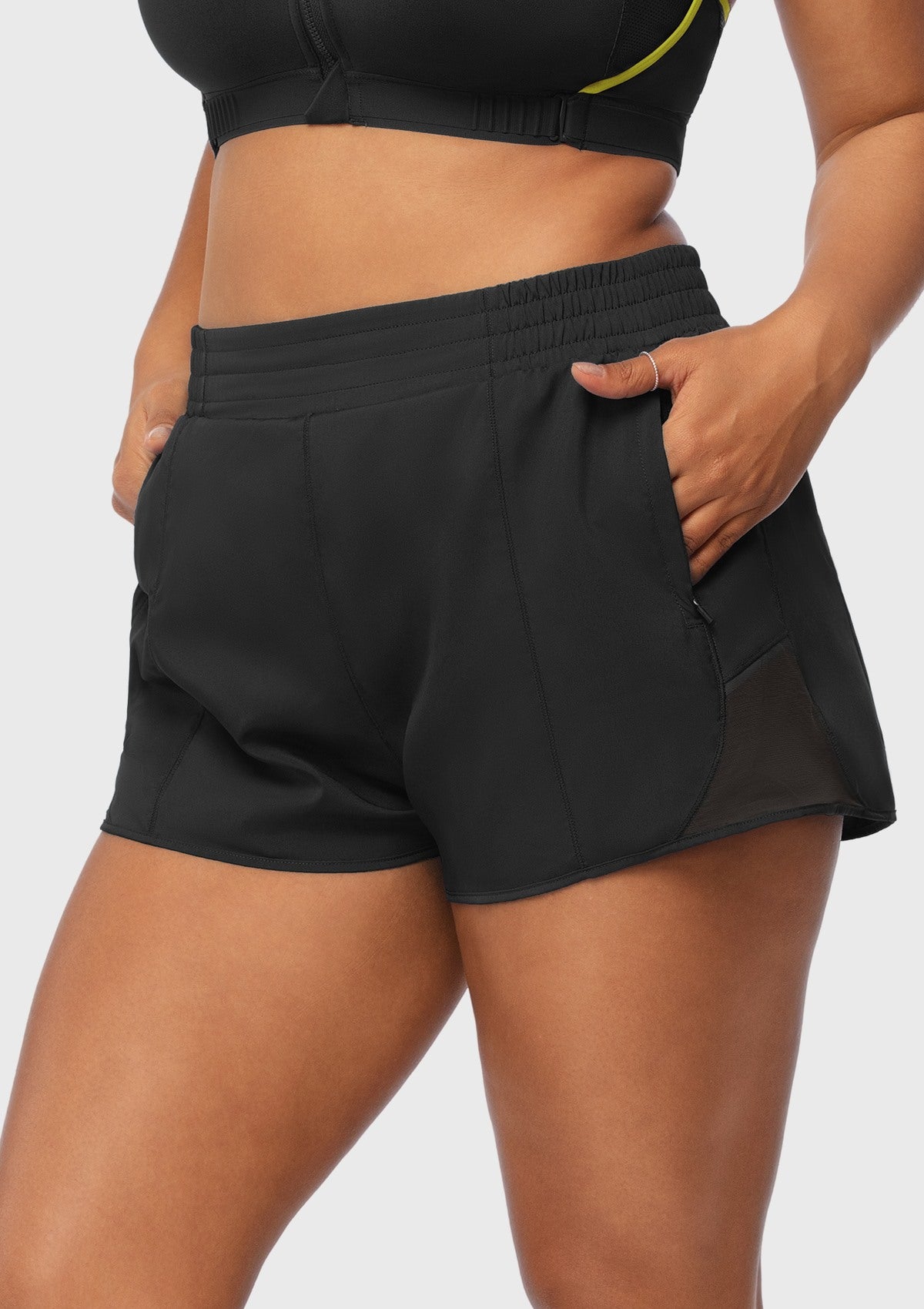 Speed Race Mid Waist Quick-Dry Running Shorts - HSIA