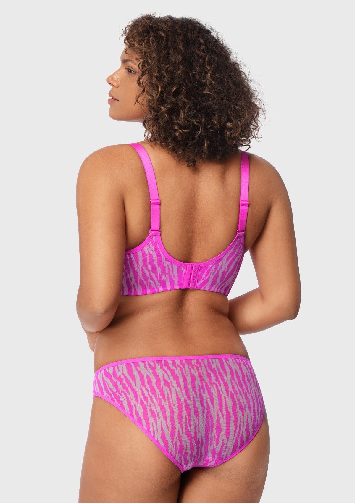 Zebra Wild Unlined Underwire Mesh Bra - HSIA
