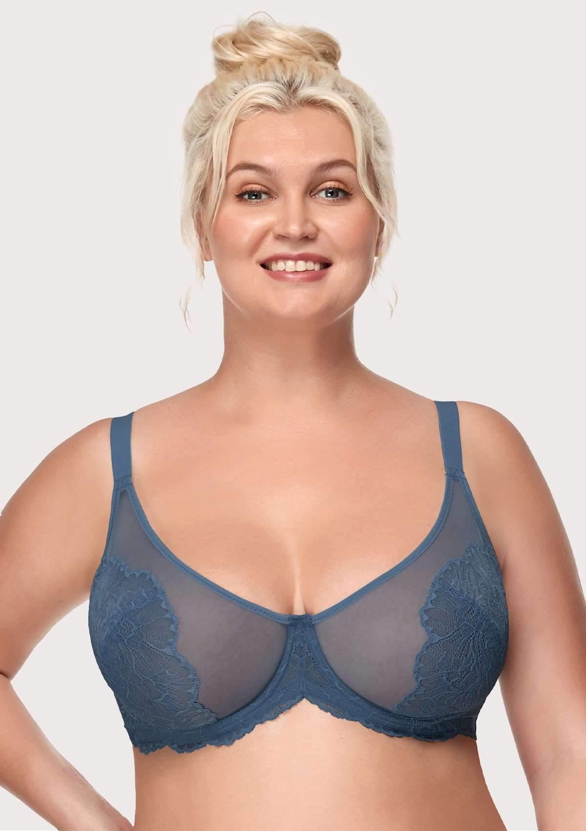 HSIA Blossom Pink Unlined Lace Bra - HSIA