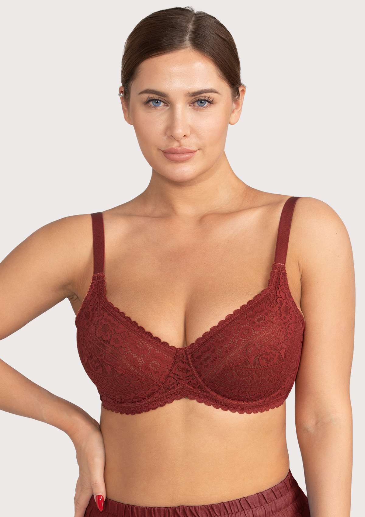 HSIA Leaf Flower Lace Unlined Bra - HSIA