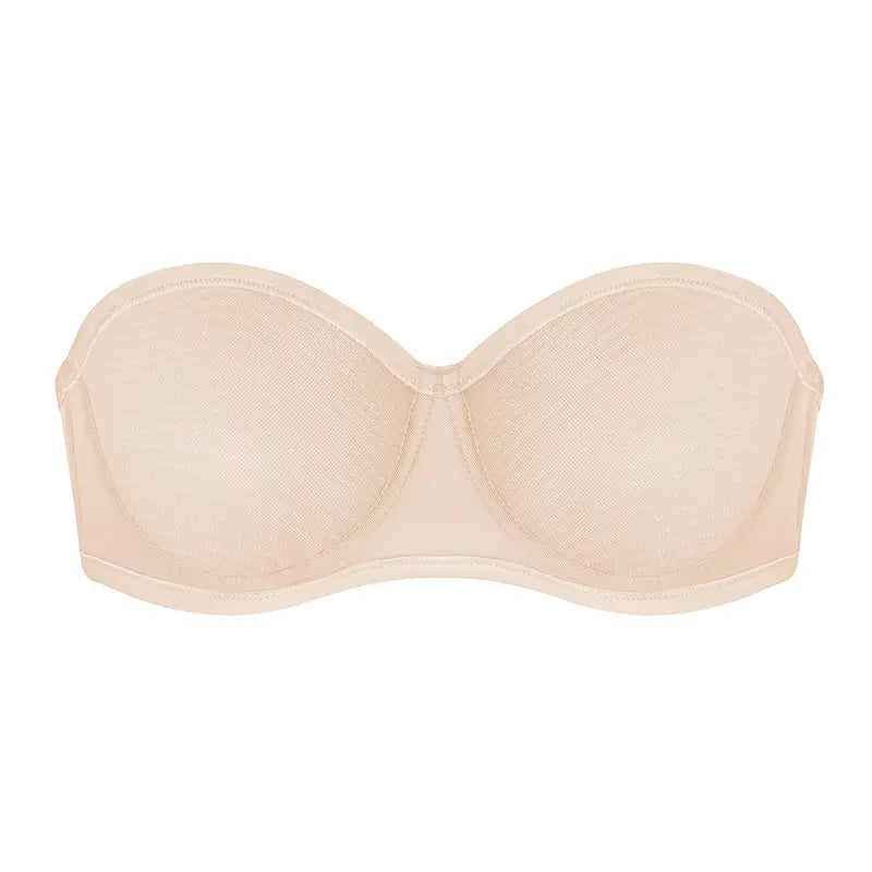 Leopard Unlined Strapless Minimizer Bra - HSIA