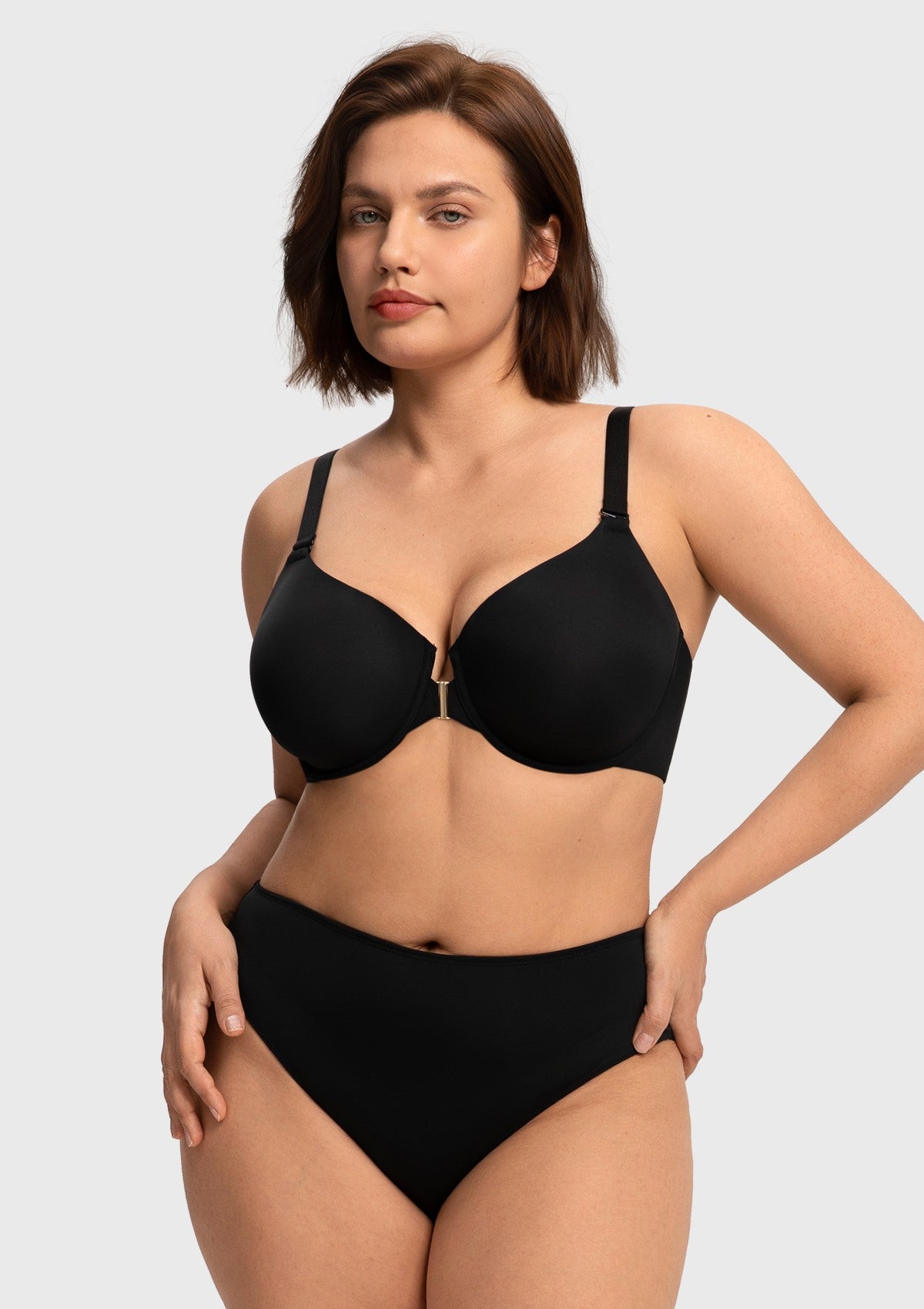 Comfort Underwire Front Closure Molded Cup Bra - HSIA