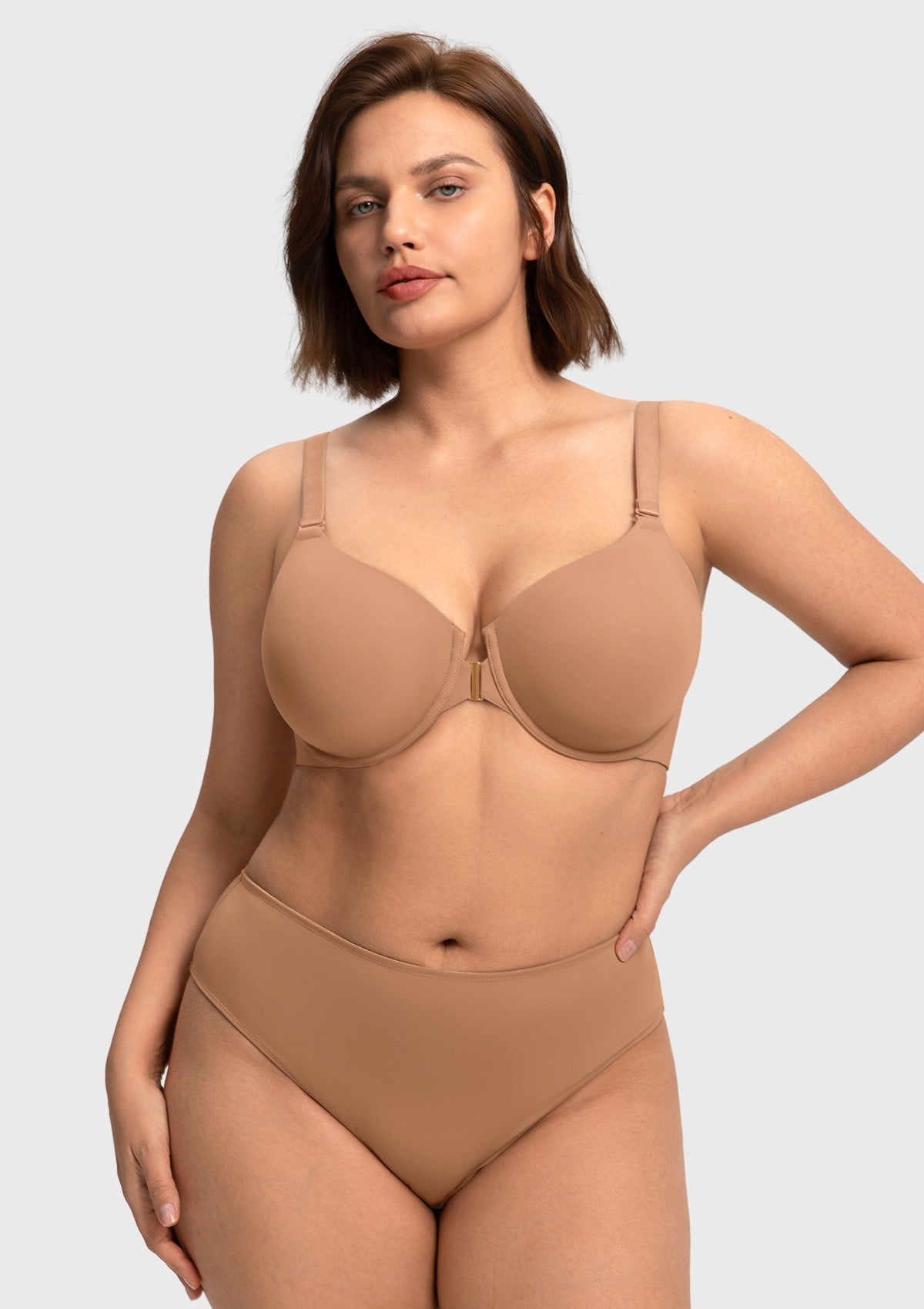 Comfort Underwire Front Closure Molded Cup Bra - HSIA