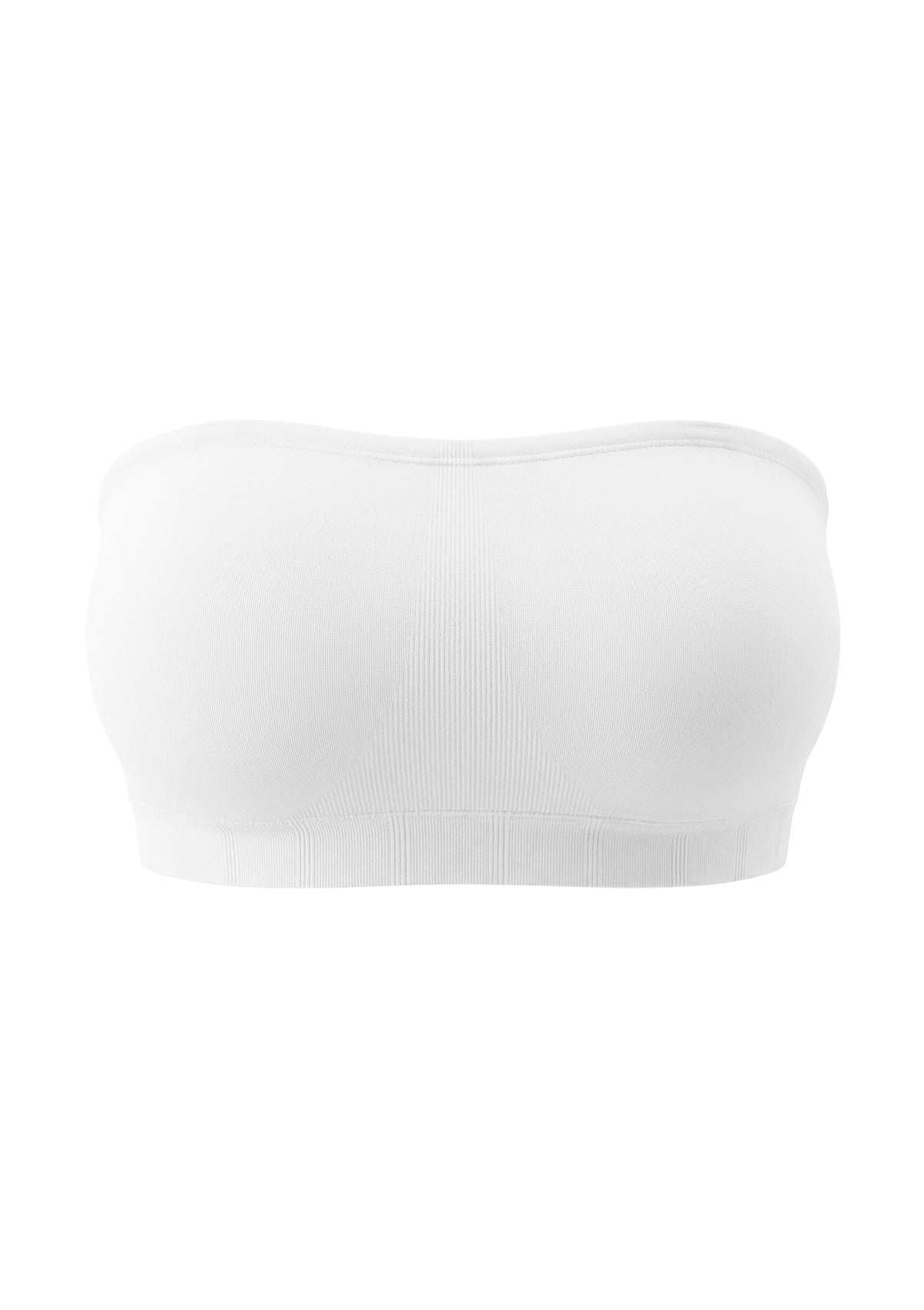 Wireless Plus Size Strapless Bra with Non-Slip Silicone & Moisture-Wicking Cups - HSIA