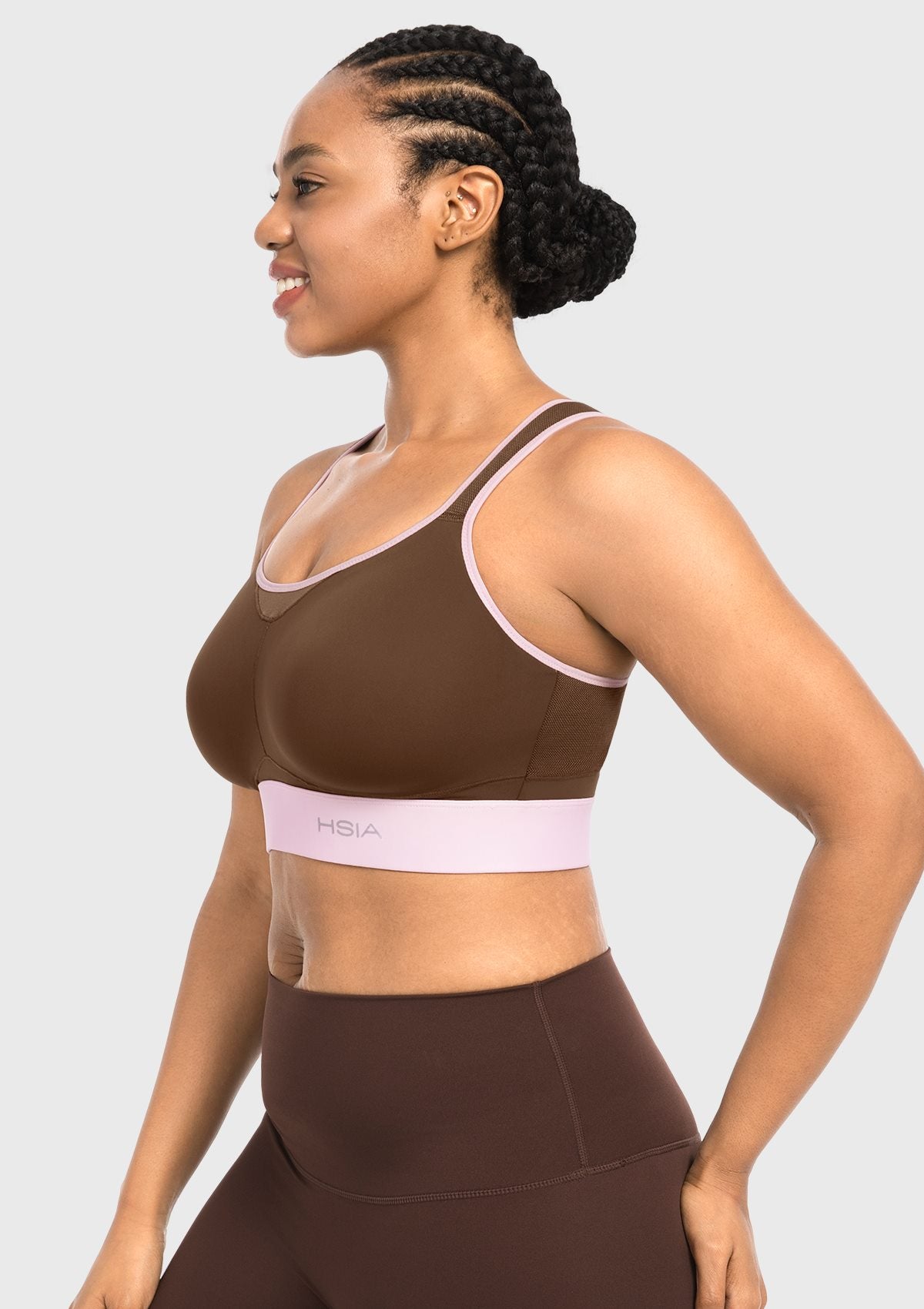 HSIA FlexCore High Impact Racerback Sports Bra Adjustable Support Full Coverage Fit - HSIA