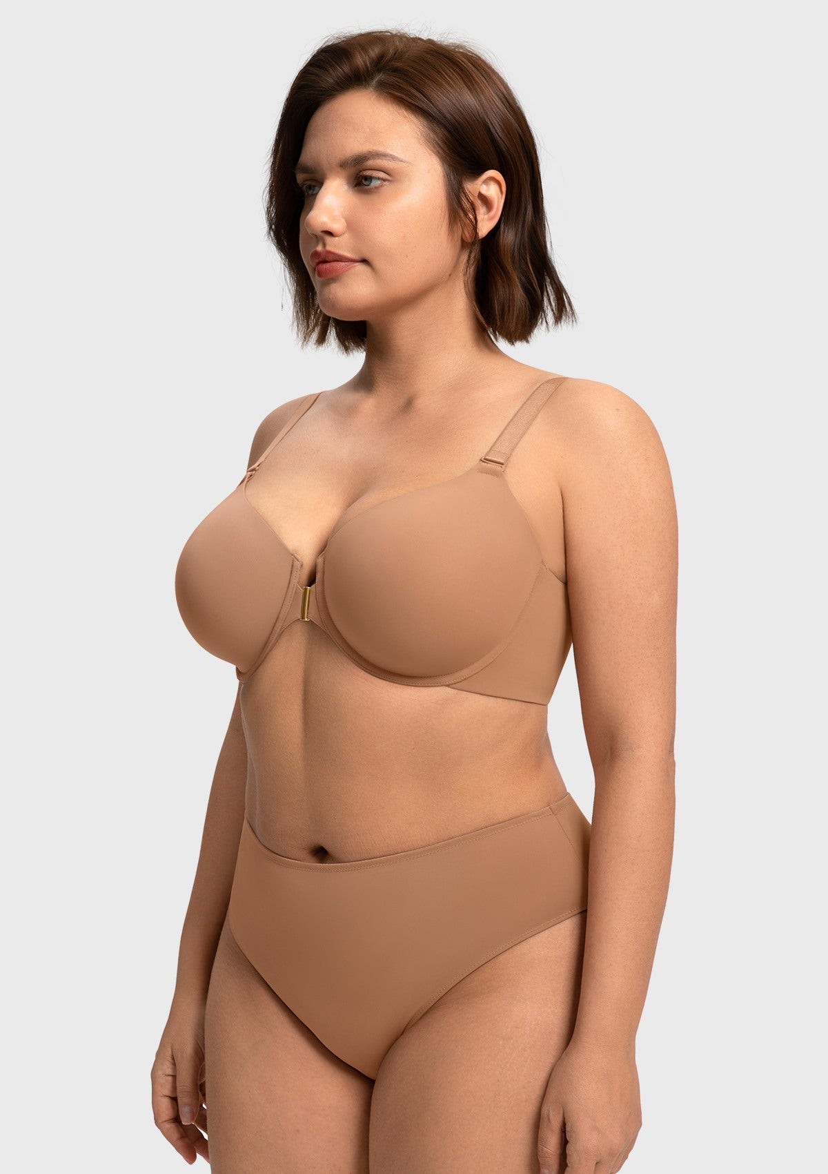 Comfort Underwire Front Closure Molded Cup Bra - HSIA