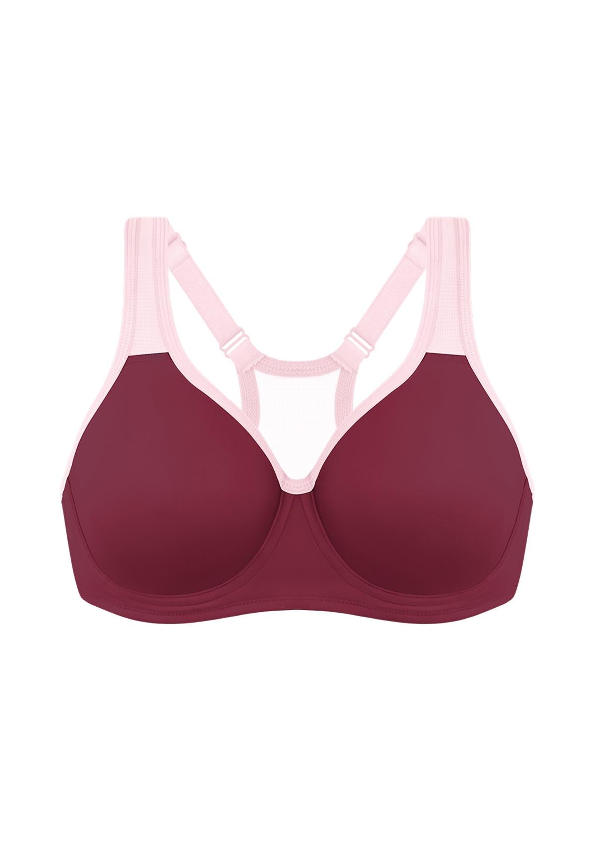 ComfyArc Unlined Outside Underwire Racerback Sports Bra - HSIA