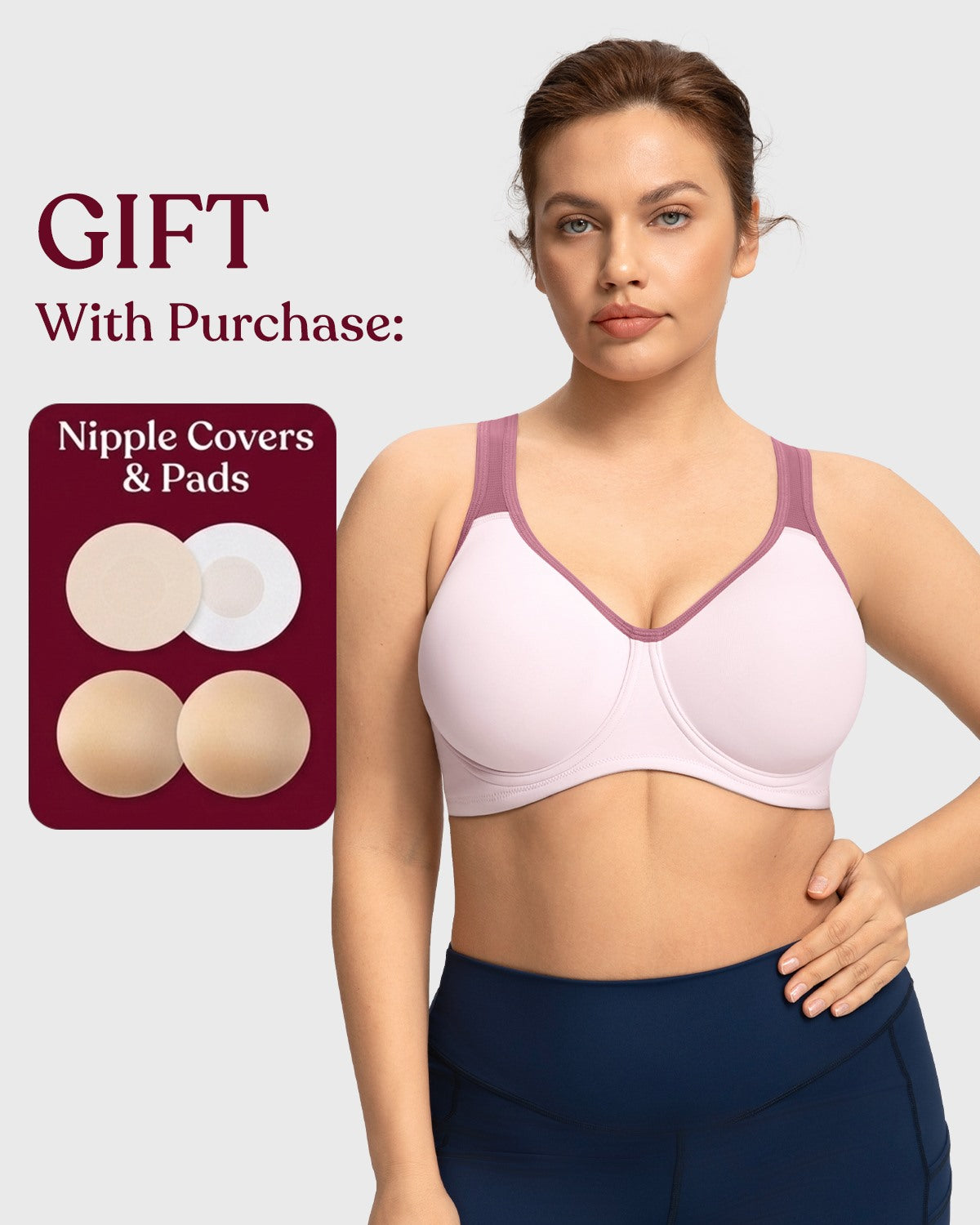 HSIA Athea Hybrid Active Vibe Soft Support Non-padded Unlined Full Coverage Wide Strap Outside Underwire Sports Bra - HSIA